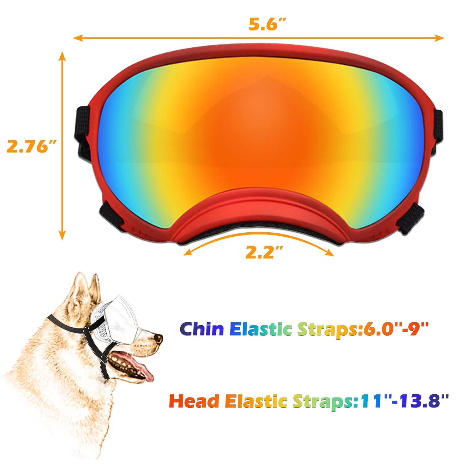 Nicerinc Pet Small Dog Sunglasses Adjustable Strap Uv Protection Winproof Dog Puppy Sunglasses Suitable Small Dog Pet Glasses Do