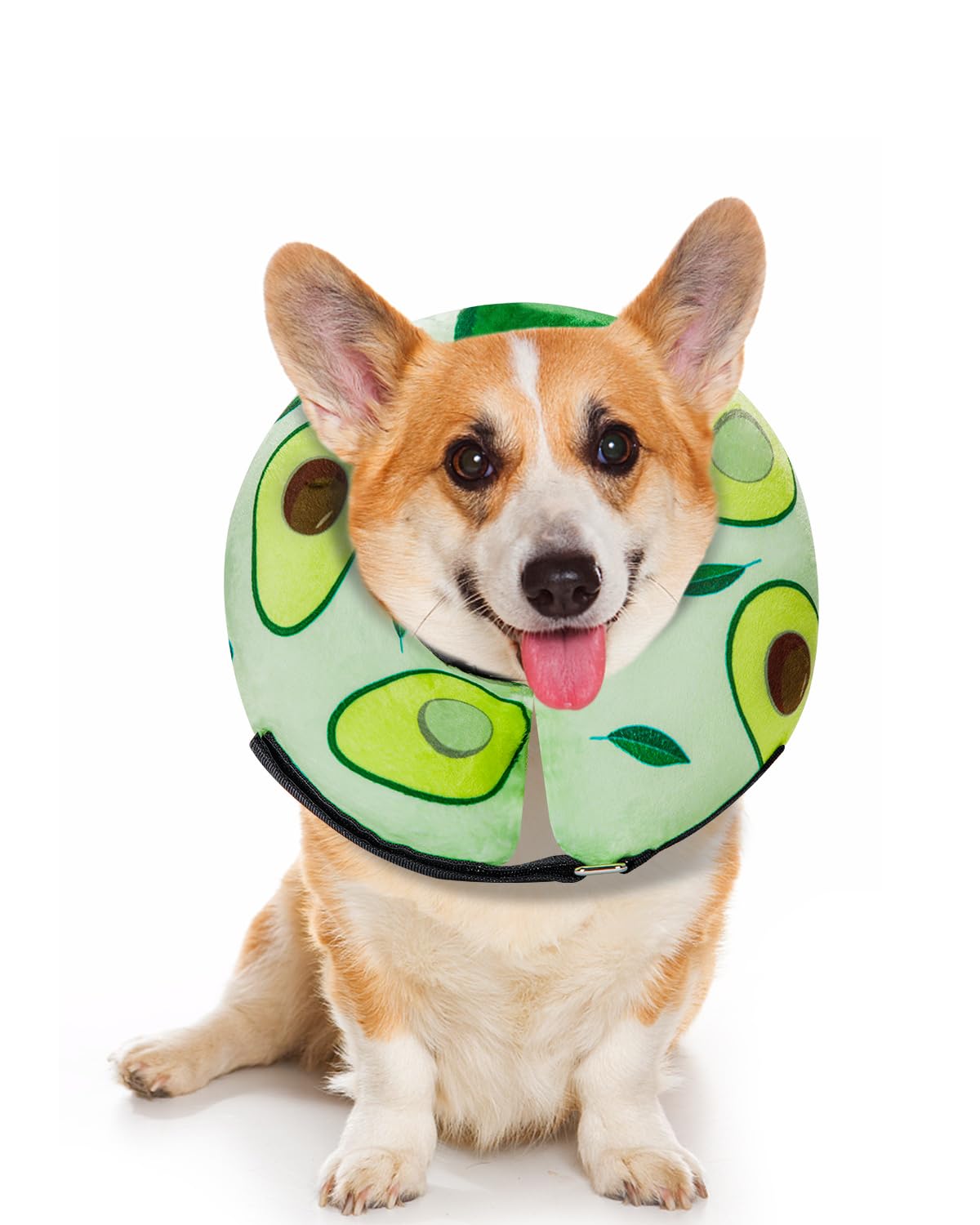 Dog Cone Collar For Small Medium Large Dogs For After Surgery, Pet Inflatable Neck Donut Collar Soft Protective Recovery Cone For Dogs And Cats - Alternative E Collar Does Not Block Vision - Green,S