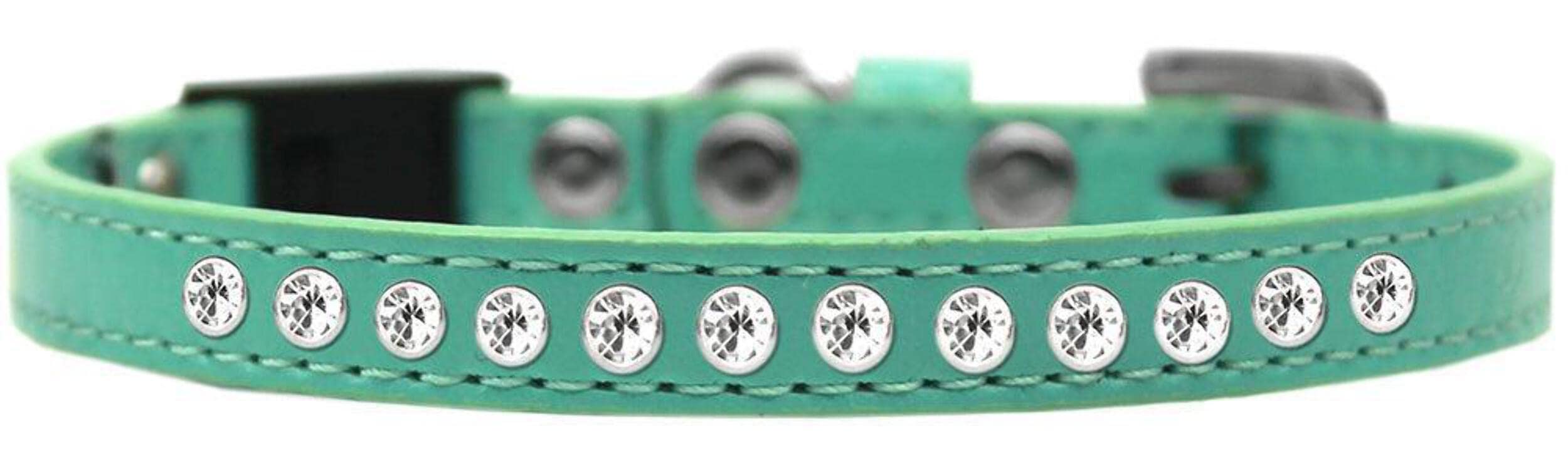 Breakaway Cat Collar, &quot;Clear Jewel&quot; White 10