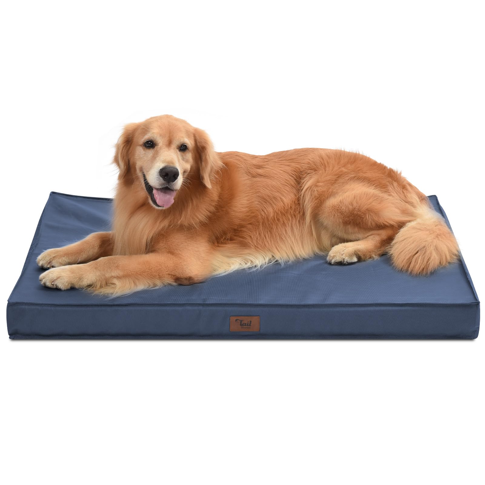 Tail Stories Outdoor Waterproof Xl Dog Bed, Dog Bed For Large Dogs, Orthopedic Egg Foam Pet Bed With Washable And Removable Oxfo