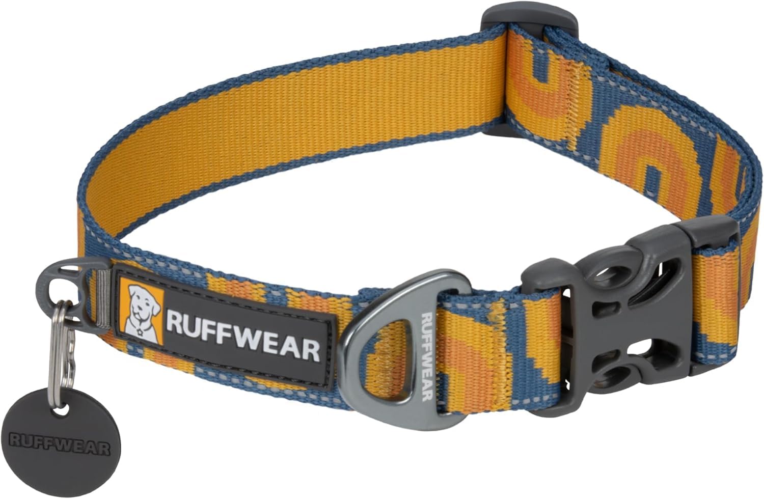 Ruffwear, Crag Dog Collar, Reflective and Comfortable Collar for Everyday Use, Canyon Oxbow, 20''-26''