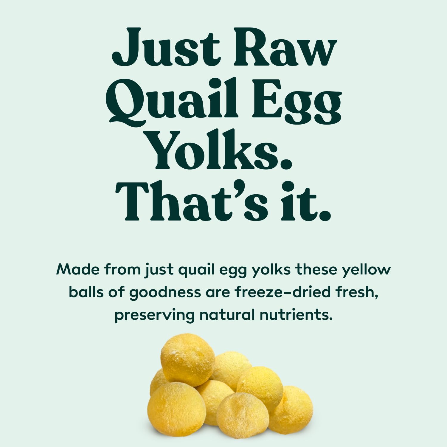 Little Hunter Freeze-Dried Raw Quail Egg Yolk for Dog & Cat Treats | Single-Ingredient High Protein, High Omega-3, Grain & Glute