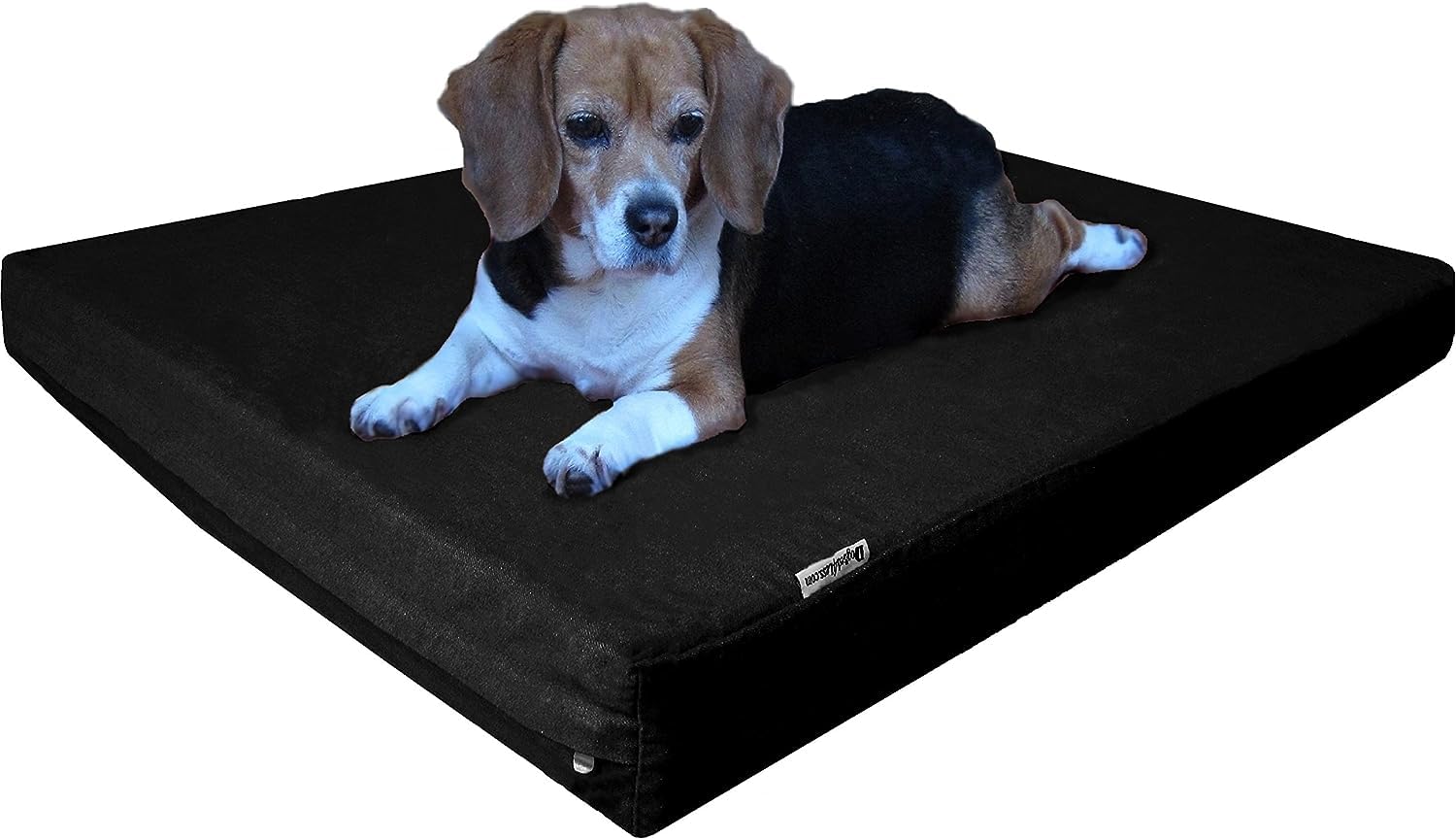 Dogbed4Less Orthopedic Gel Infused Memory Foam Dog Bed, Waterproof Liner With Durable Canvas Cover, 37X27X4 Inch