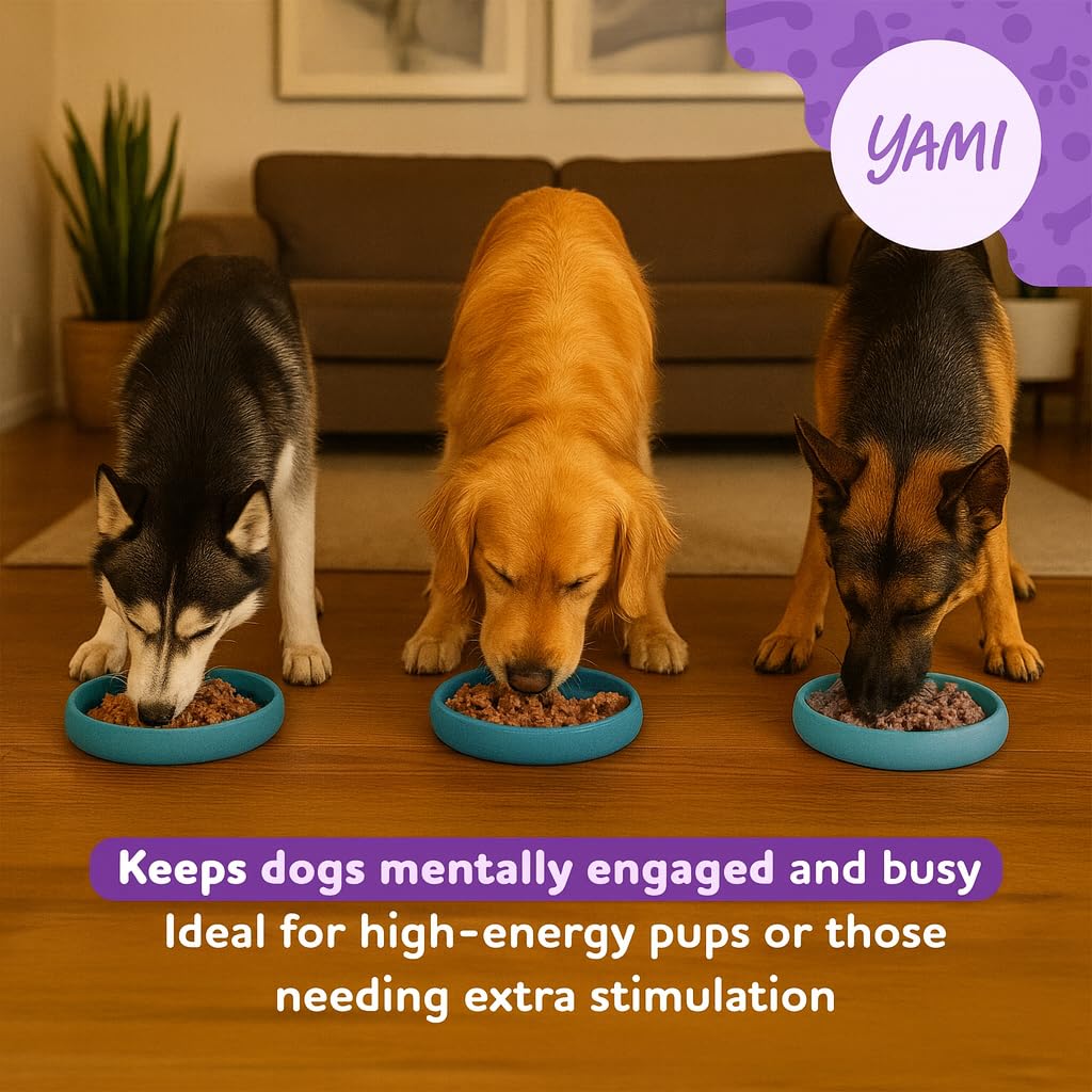 YAMI Bowl Lick Mat for Dogs & Cats, Slow Feeder Bowls, Cat Slow Feeder, Dog Enrichment Toys with Suction Cup for Anxiety Relief,