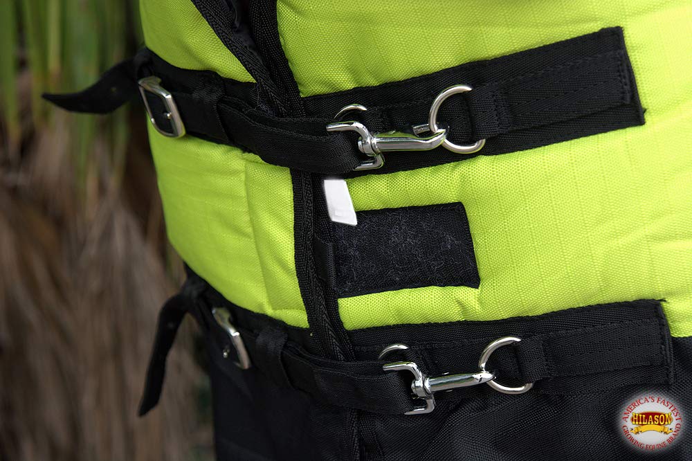 Hilason 1200D Winter Waterproof Poly Horse Blanket | Belly Wrap | Horse Turnout Blanket For Winter | 66 In