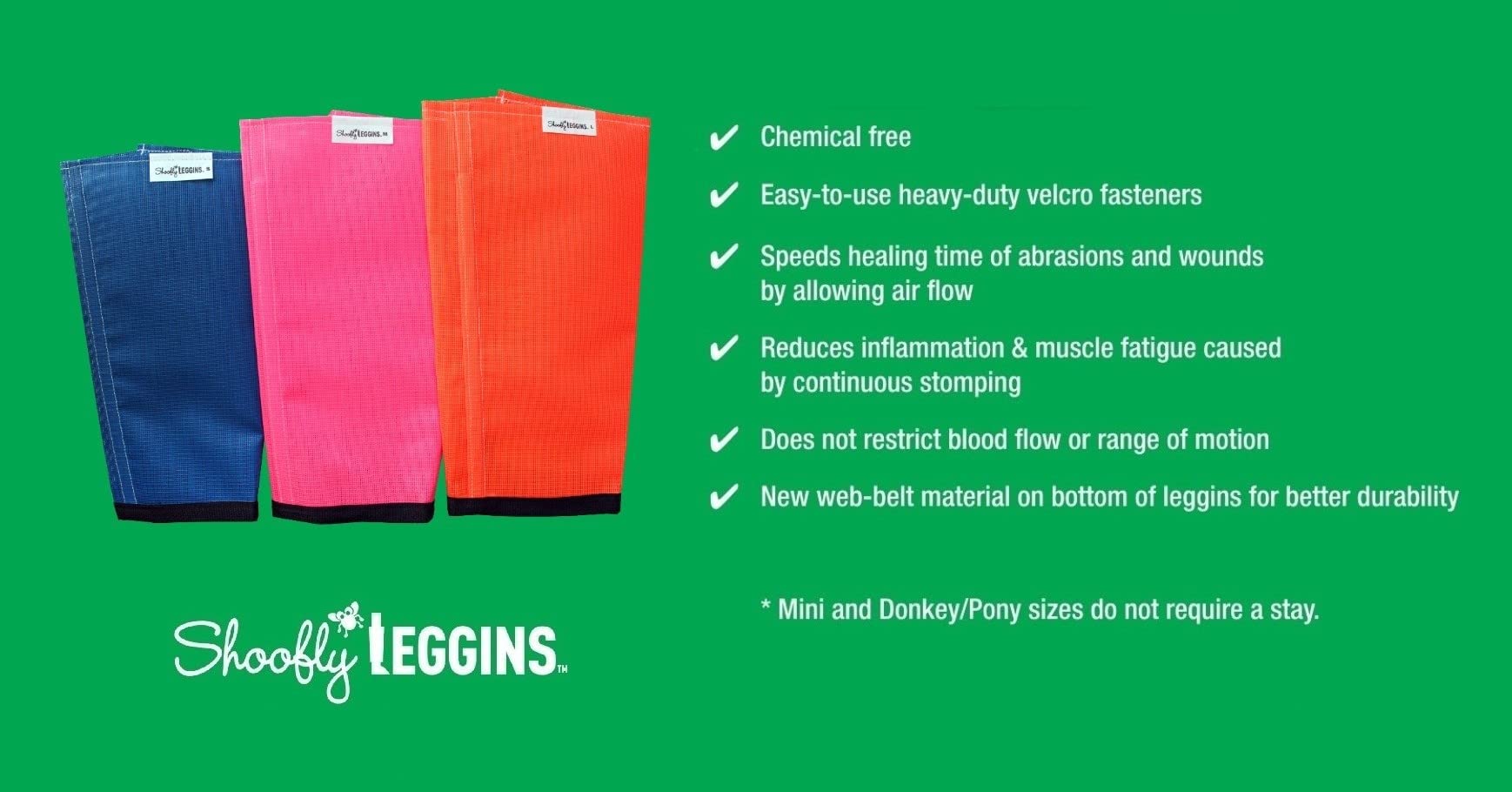 SHOOFLY Horse Leggins, Patented Loose Fitting Boots, Breathable Plastic Mesh (Pink/Medium)