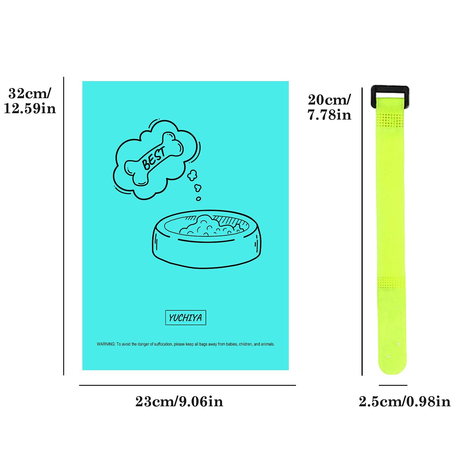 Dog Poop Pickup Bags Holder Dispenser With 1 Roll Random Color Leak-Proof Scented Doggy Waste Bags And Carabiner With Safety Lock Plus Hook And Loop Fastener Never Loose On Leash Lead Again (Green)