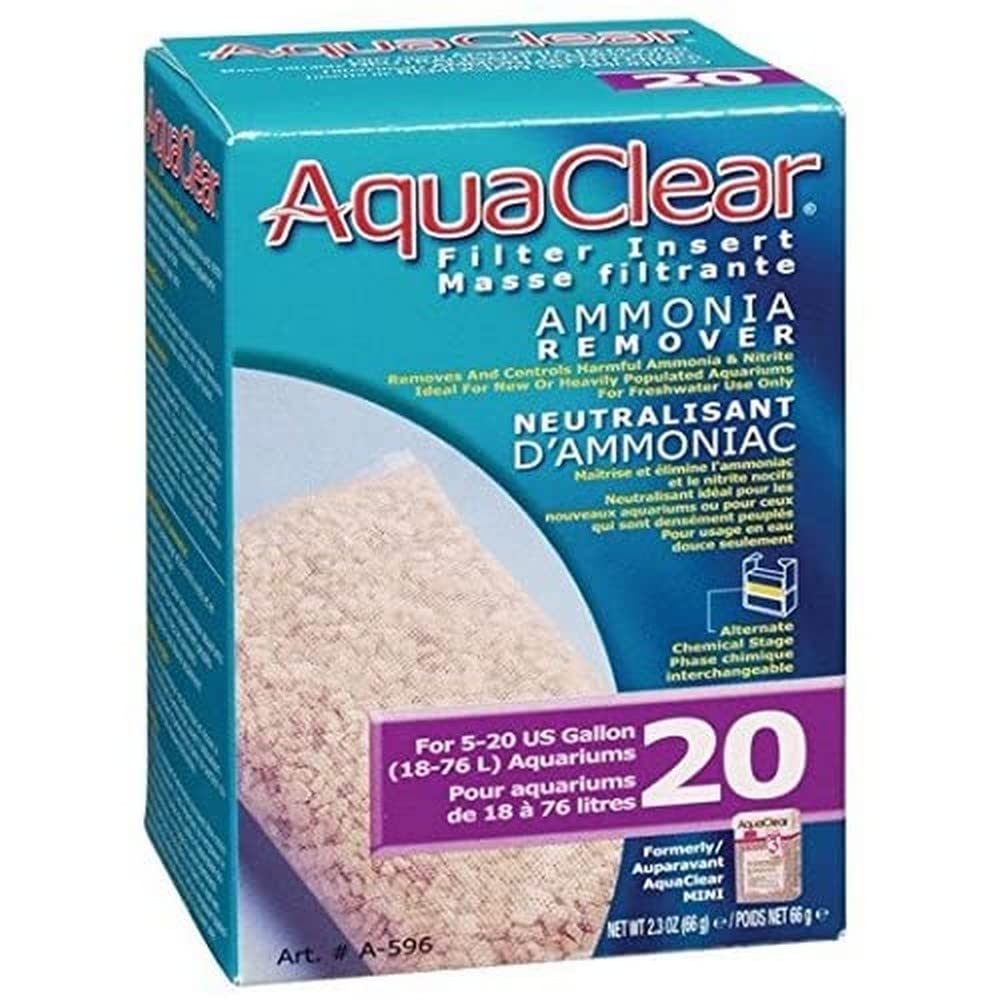Aqua Clear Aquaclear 20 Ammonia Remover Inserts, Aquarium Filter Replacement Media, A596