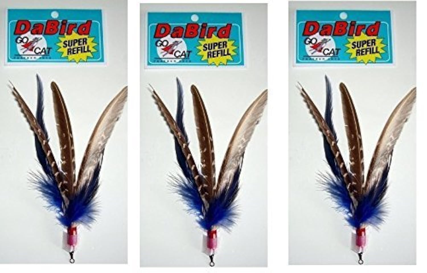 Gocat Dabird Super Feather Refill, Assorted Colors, Pack Of 3