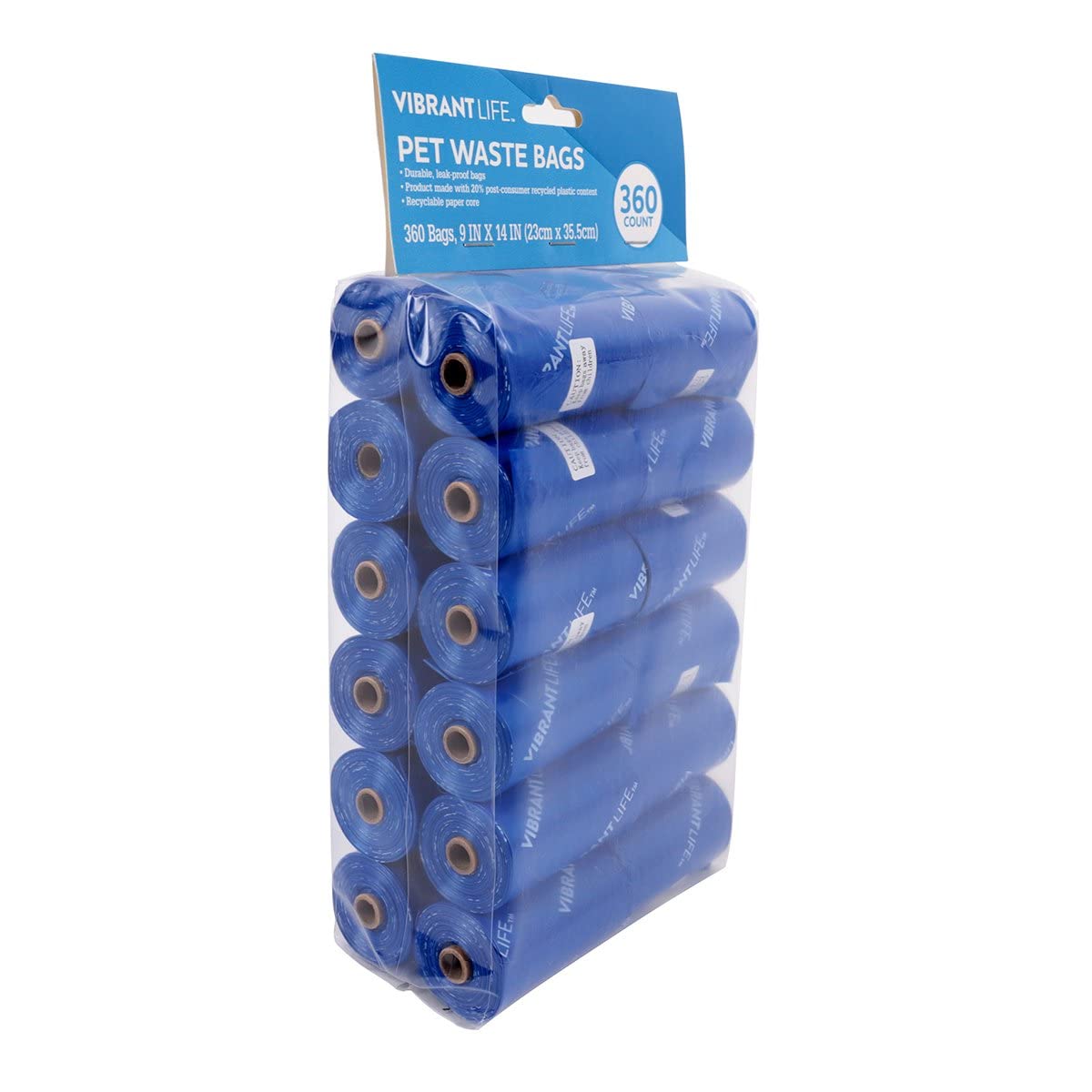 Vibrant Life 360 Pet Waste Bags | Durable | Leak-Proof | 24-Rolls | Dog Suppies