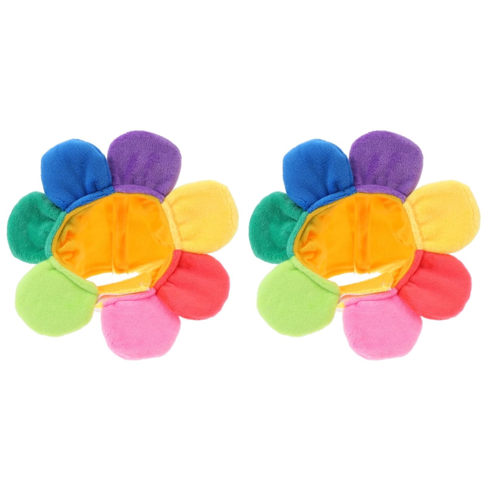 2 Pcs Pet Sunflower Hat: Pet Costume Hats Sun Flower Headband Cap Party Costume Dog Hat Cute Headwear for Cats Kitten Puppy