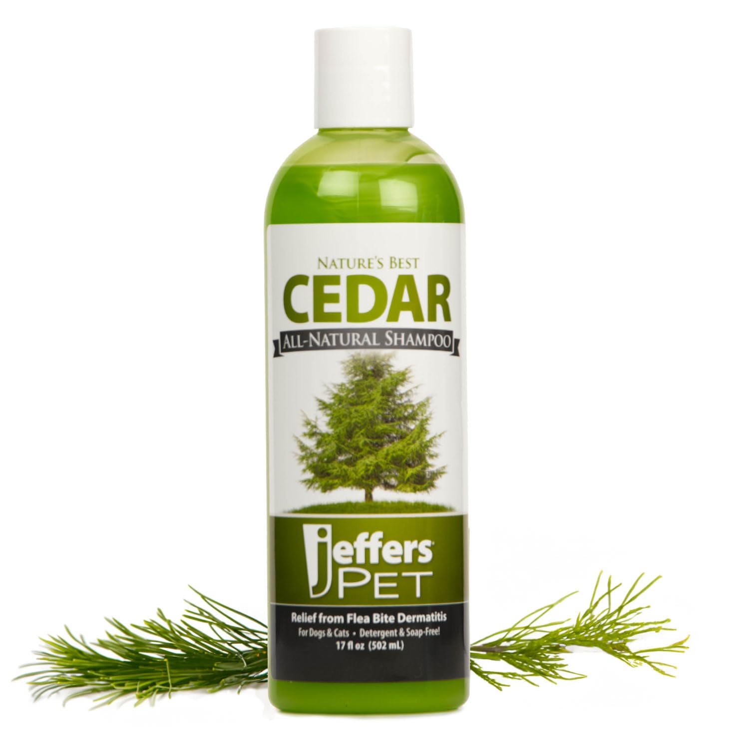 Jeffers Pet Nature'S Best Cedar Shampoo For Dogs & Cats - Natural Detergent & Soap Free Formula With Cedarwood Oil, Eucalyptus &