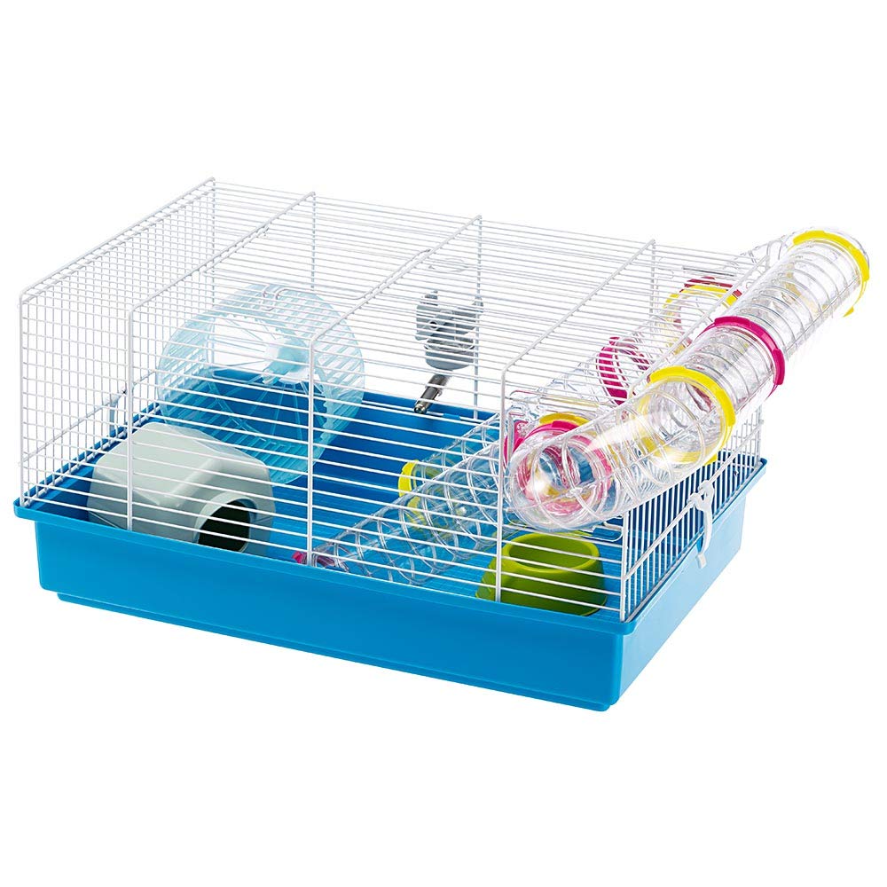 Ferplast Paula Small Hamster Cage | Fun & Interactive Cage Measures Measures 18.11L X 11.61W X 9.6H & Includes All Accessories