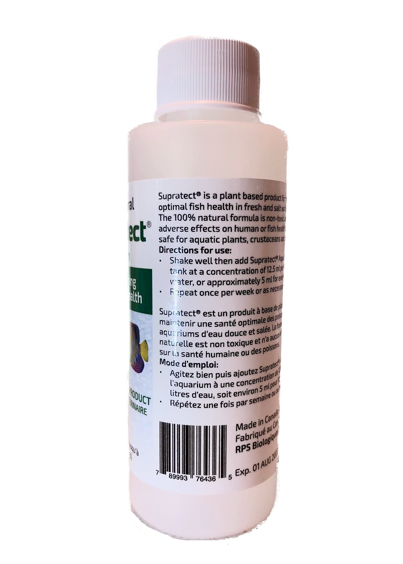 Aquarium Water Conditioner - Supratect, 100% Plant Based Fish Health Conditioner (4 oz Bottle)