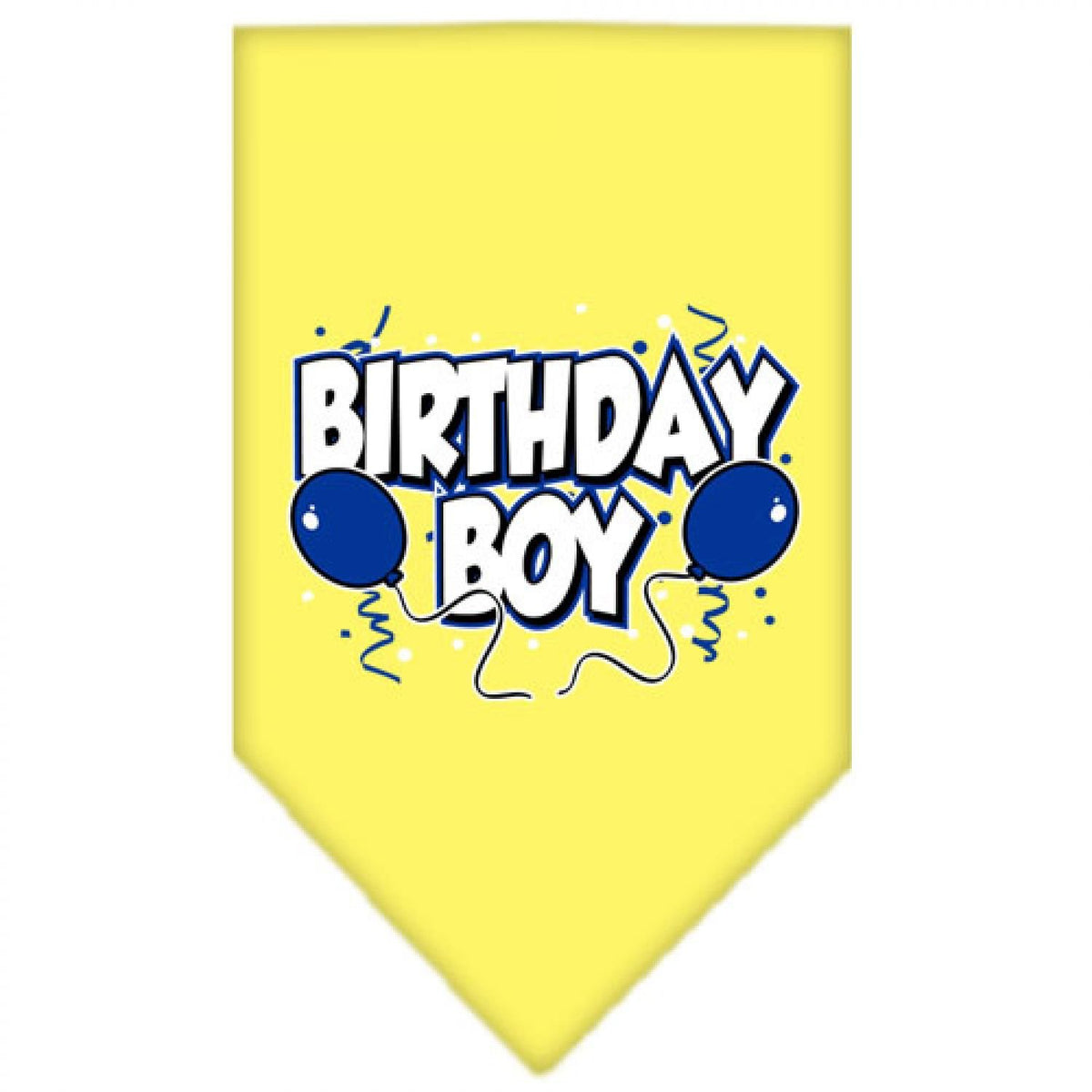 Pet and Dog Bandana Screen Printed, &quot;Birthday Girl -or- &quot;Birthday Boy&quot; Yellow Birthday Boy (Large)