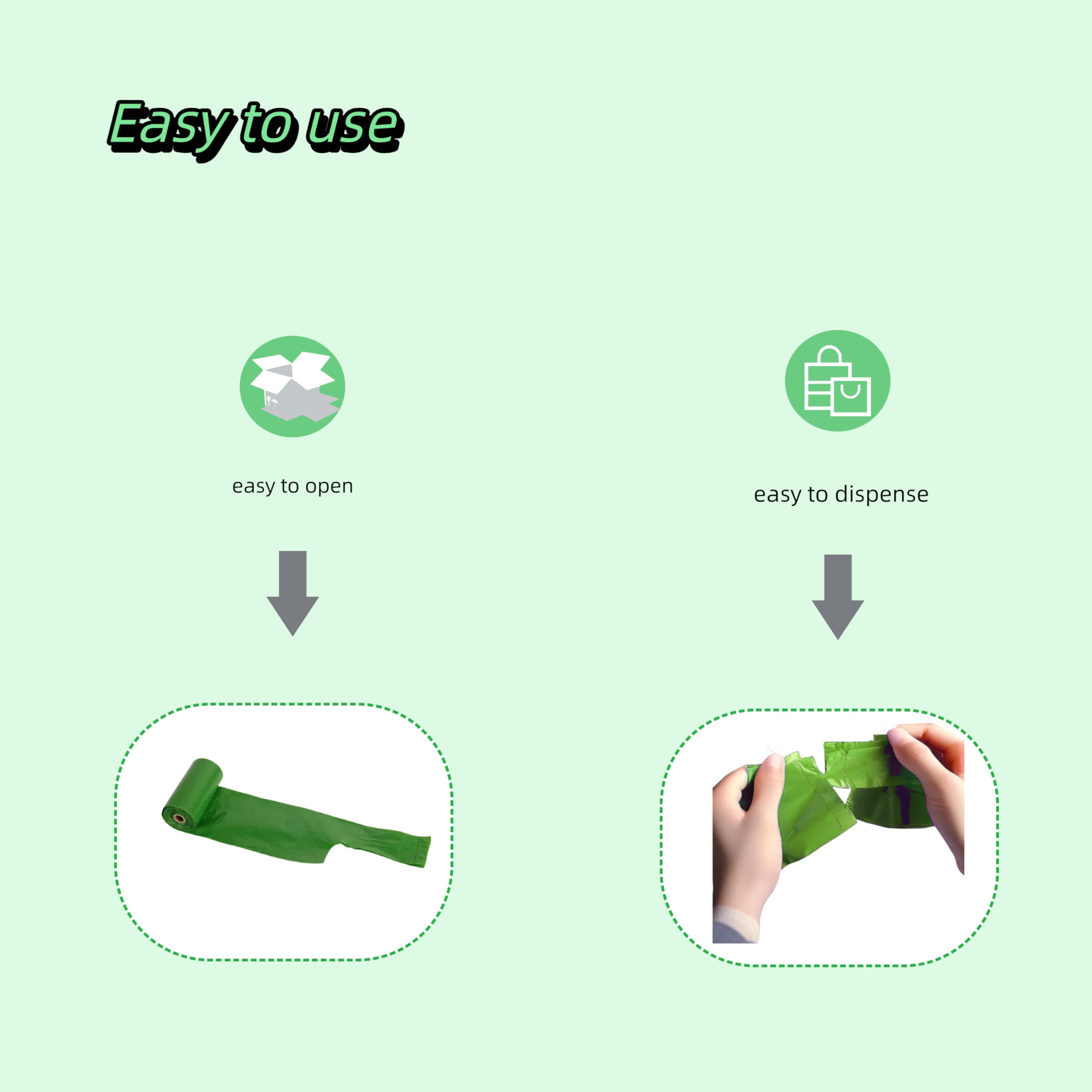 Cwyza Biodegradable T-Shirt Poop Bags With Easy-Tie Handles - Leak-Proof, Extra Thick Waste Bags For Small Dogs & Cats,3 Pack Of