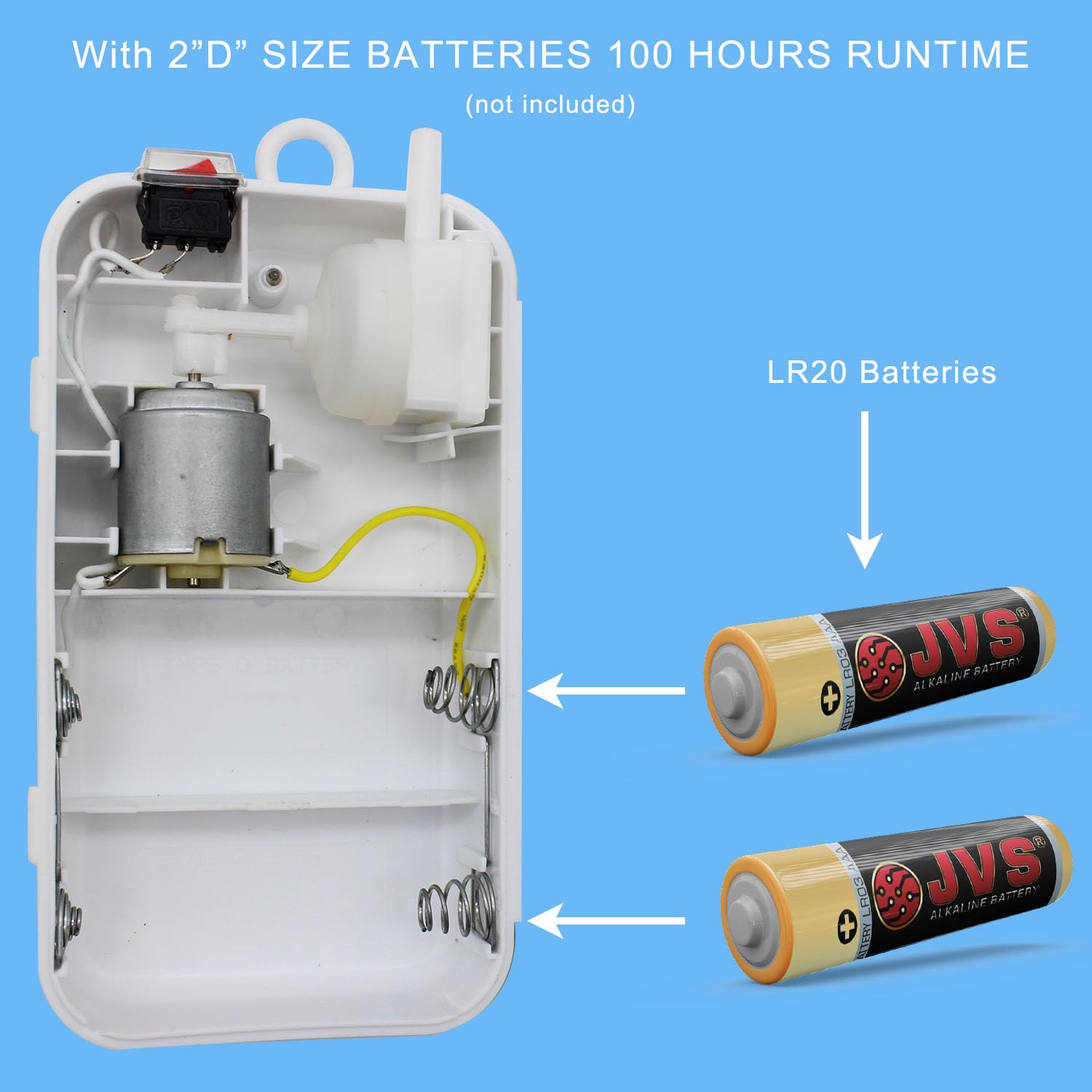 Makerele Mini Aquarium Portable Battery Air Pump For 6 Gallon Fish Tanks Aerator Pump With Bracket Airline Tubing Air Stone Cont