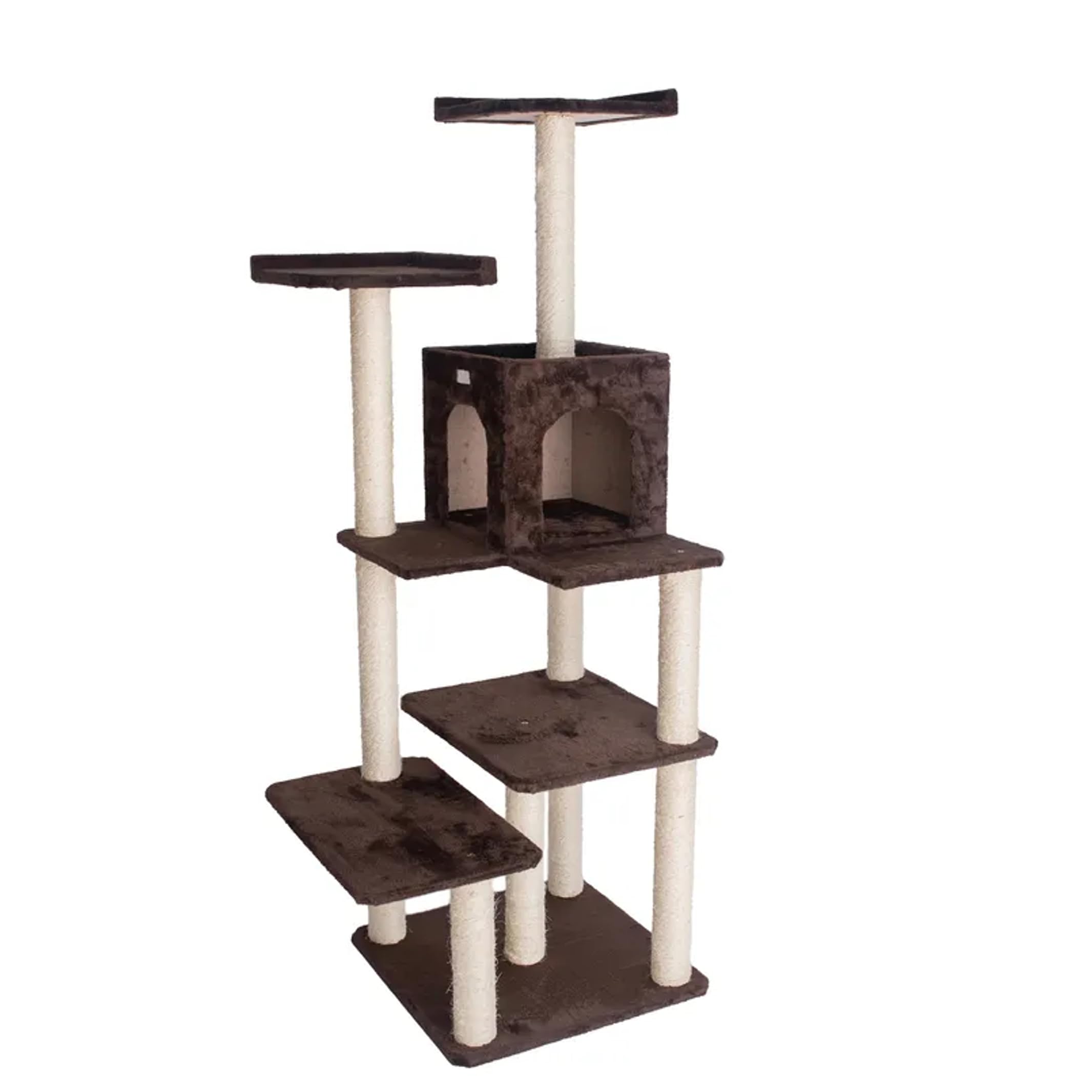 GleePet 66 Cat Tree GP78680723 Coffee Brown 4 Levels