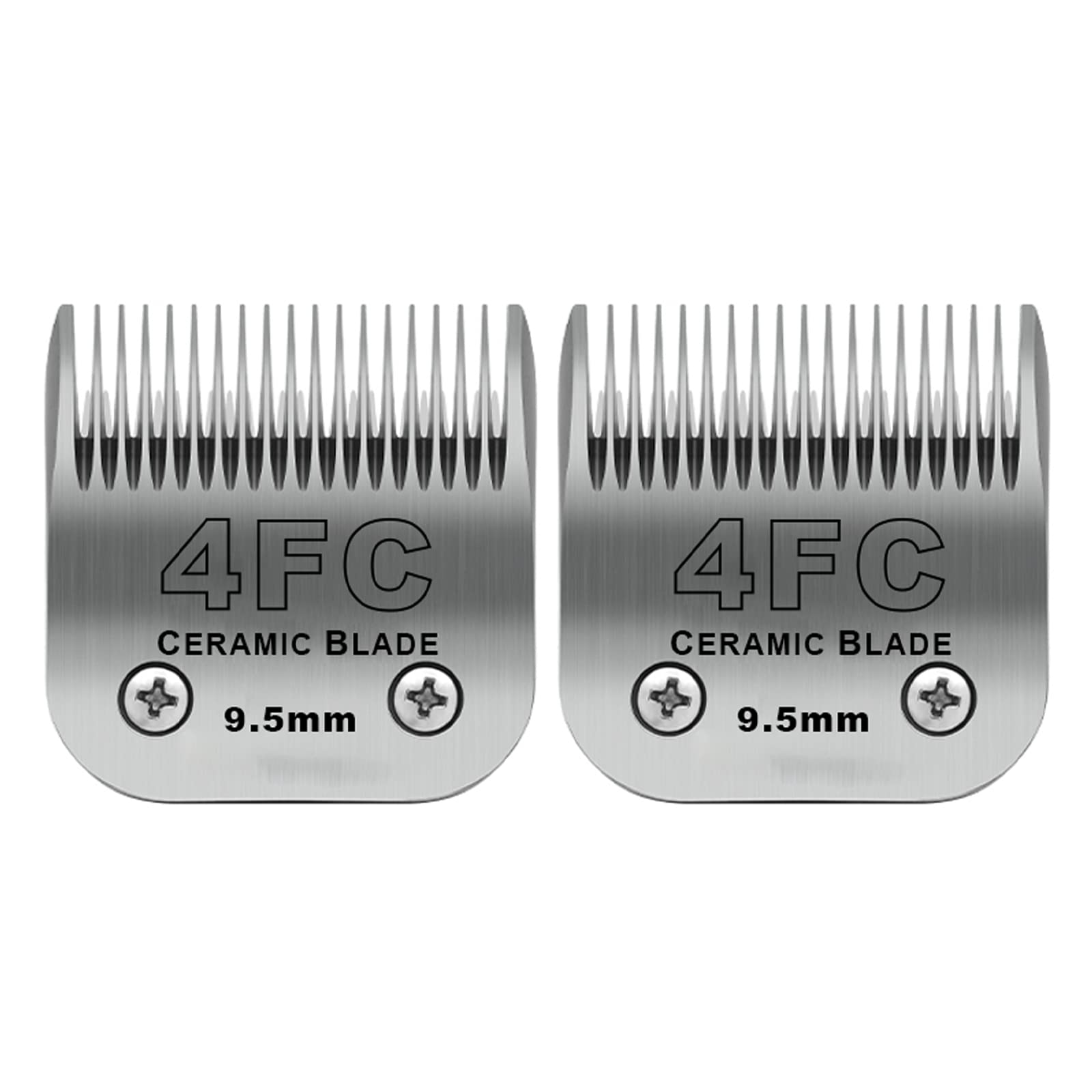 Dodaer 2 Pack Detachable Pet Dog Clipper Blades, Compatible With Andis Size 4Fc Cut Length 3/8''(9.5Mm), Most Oster A5,Wahl Km S