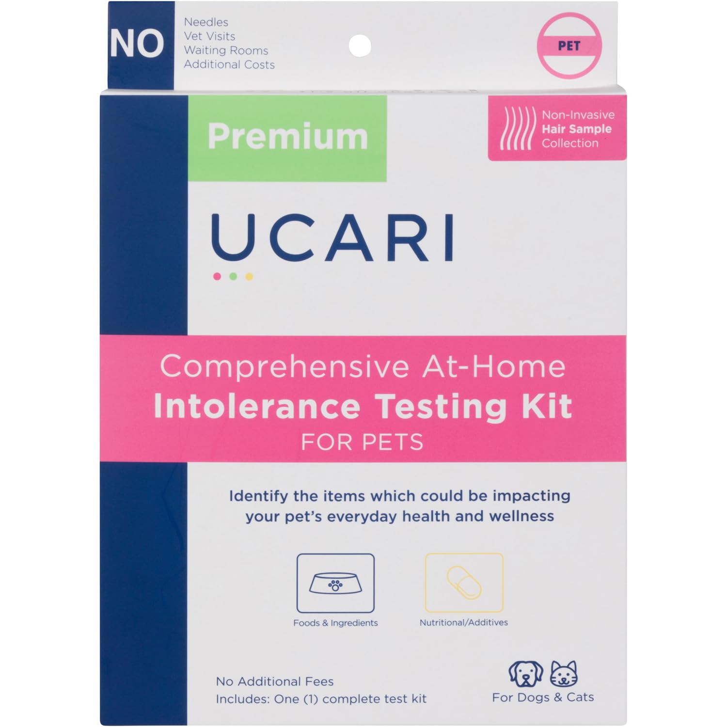 UCARI Pet Sensitivity Test | Screens for 750+ Intolerances | Food & Nutritional Analysis | Painless Home Test Hair Sample Method