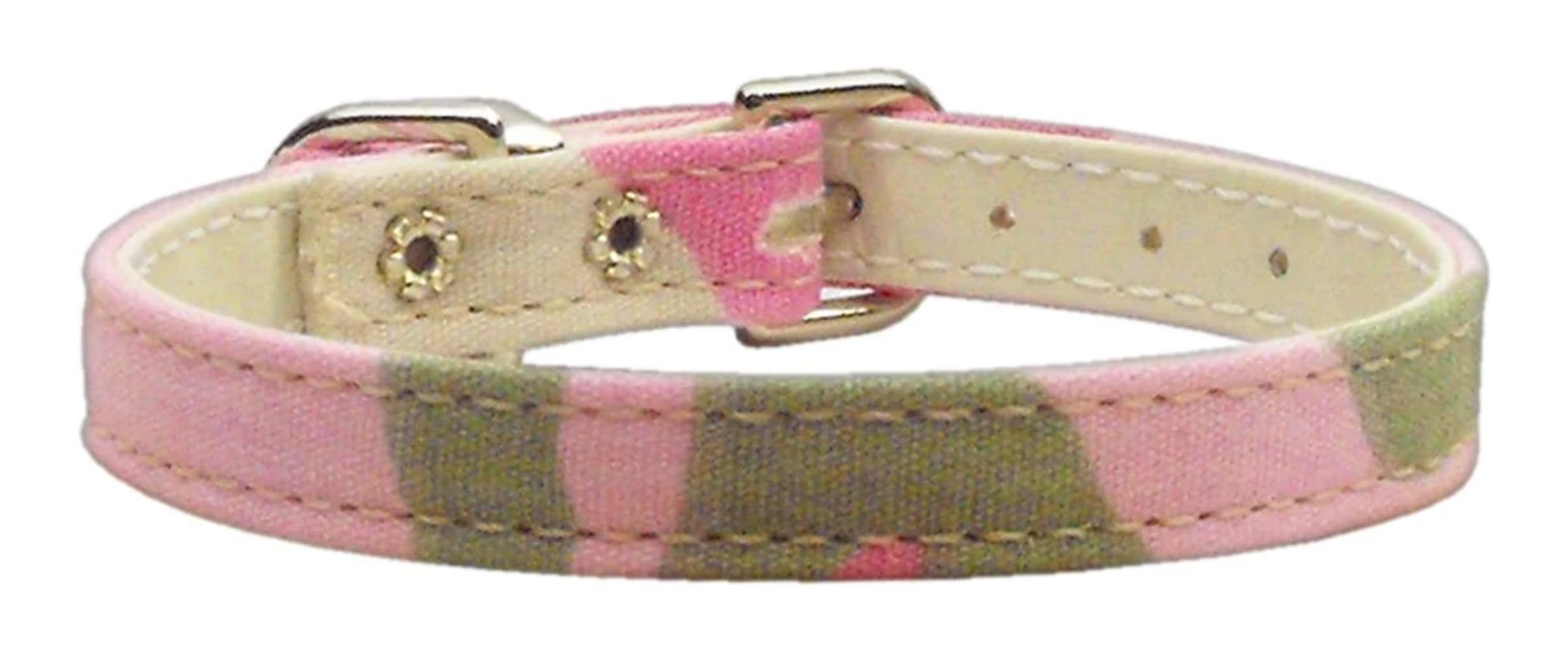 Mirage Pet Products Plain Dog Collar, Size 12, Pink Camo
