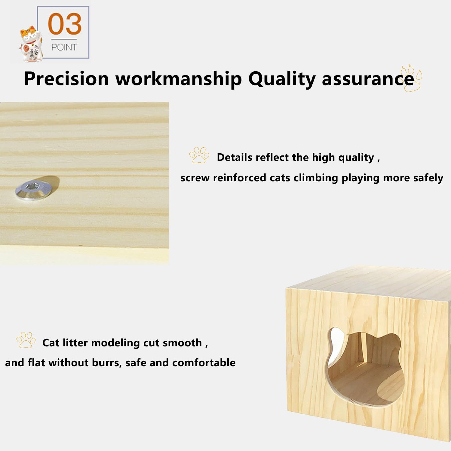 Cat Wall Shelves, Cat Wall Furniture, Cat Shelves And Perches For Wall, Cat Wall Steps Set With 1 Cat Condos House, 3 Cat Perche