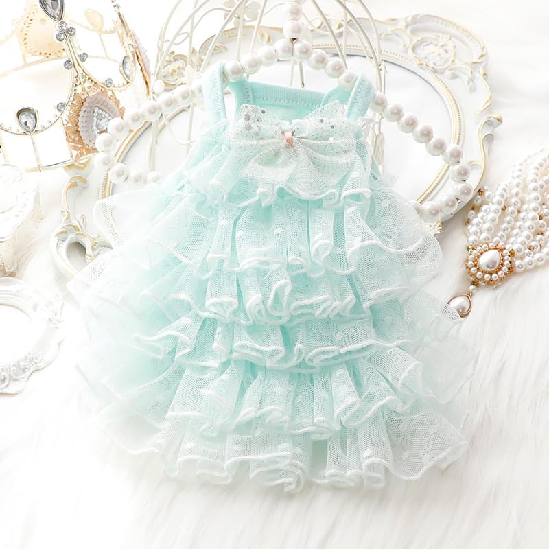 Dog Wedding Dresses For Small Dogs Lolita Clothes Princess Skirt Cat Costume Lace Star Pet Girl Cute Coat Outfits Summer Costume