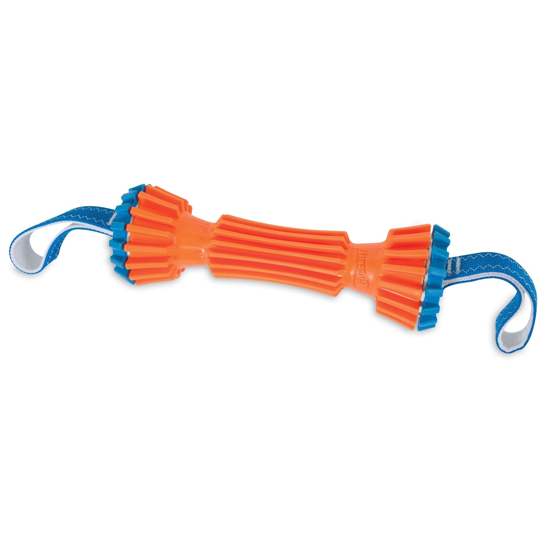 Chuckit! Rugged Bumper Dog Toy - Durable Fetch Stick With Tpr Ridges For Easy Grip - Tug-Of-War Toy For Medium And Large Dogs - Floats In Water - Size Medium - 13.5-Inch Length - Orange And Blue