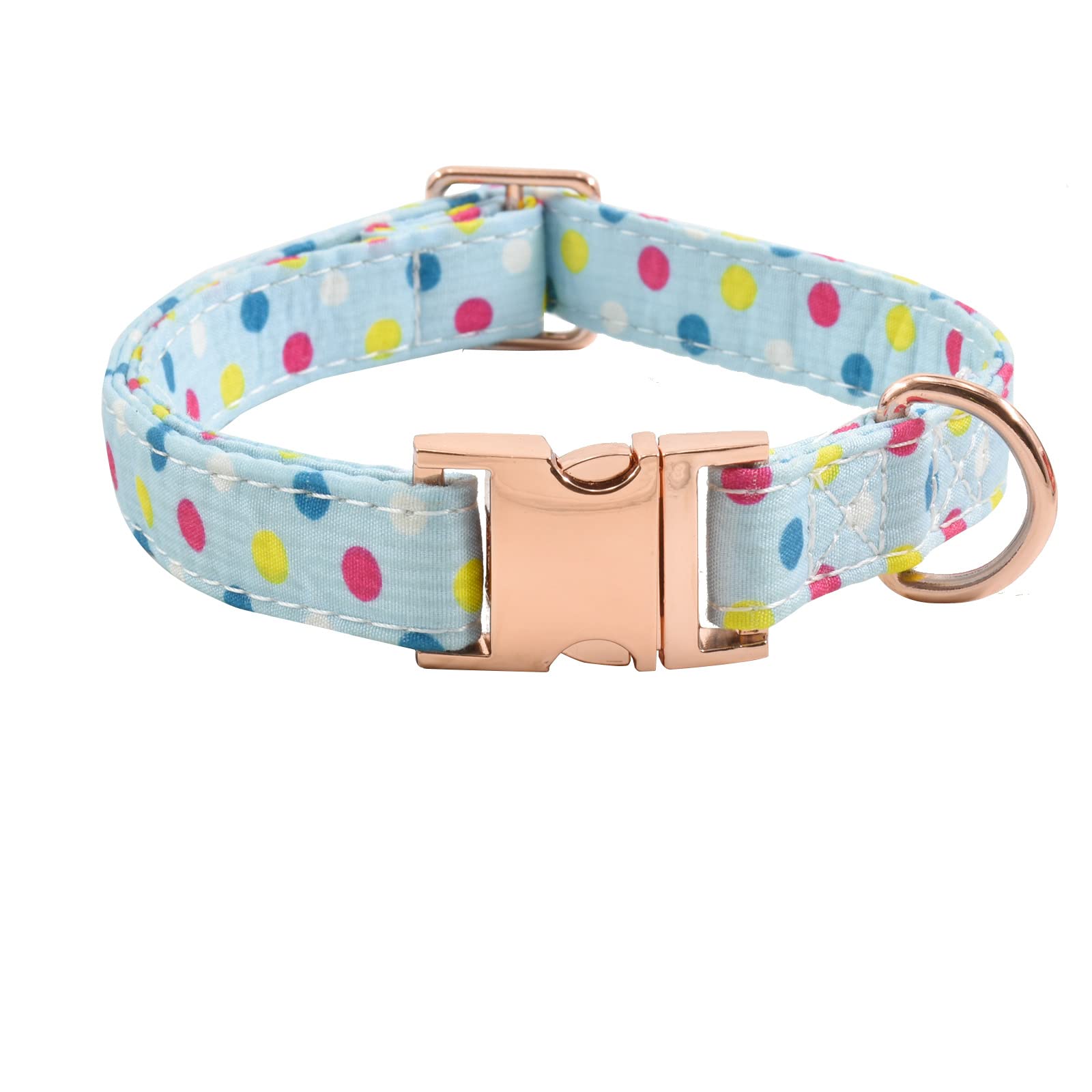 Metal Buckle Dog Collar, Durable Adjustable Dog Collar Soft For Small Medium Large Dogs (Blue Point, S(10-14In))