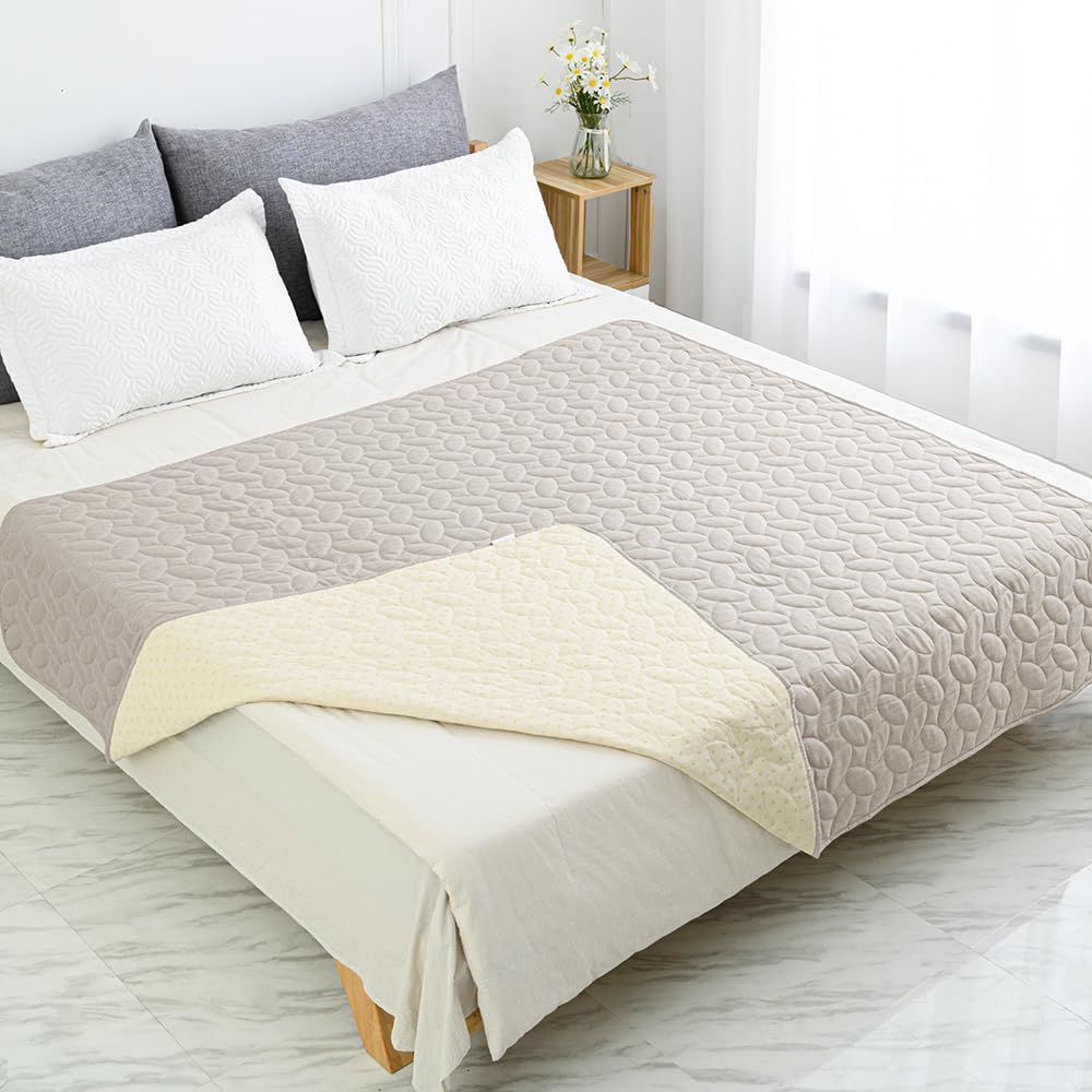 Ameritex Waterproof Pet Bed Cover Anti-Slip Dog Bed Blanket for Sofa and Furniture Waterproof New Pattern Design (Khaki, 30x80 I