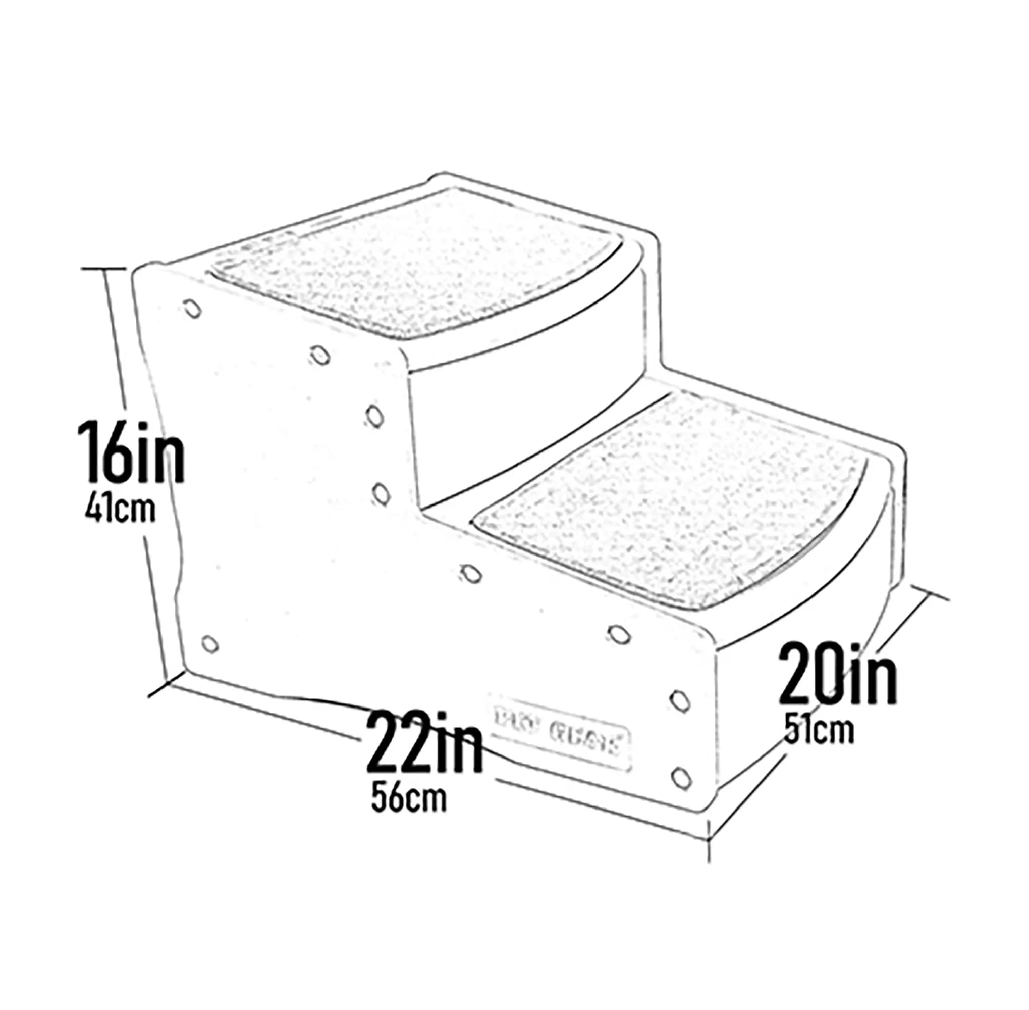 Pet Gear Easy Step Ii Extra Wide Pet Stairs, 2-Step/For Cats And Dogs Up To 200-Pounds, Chocolate, (Pg9720Xlch)