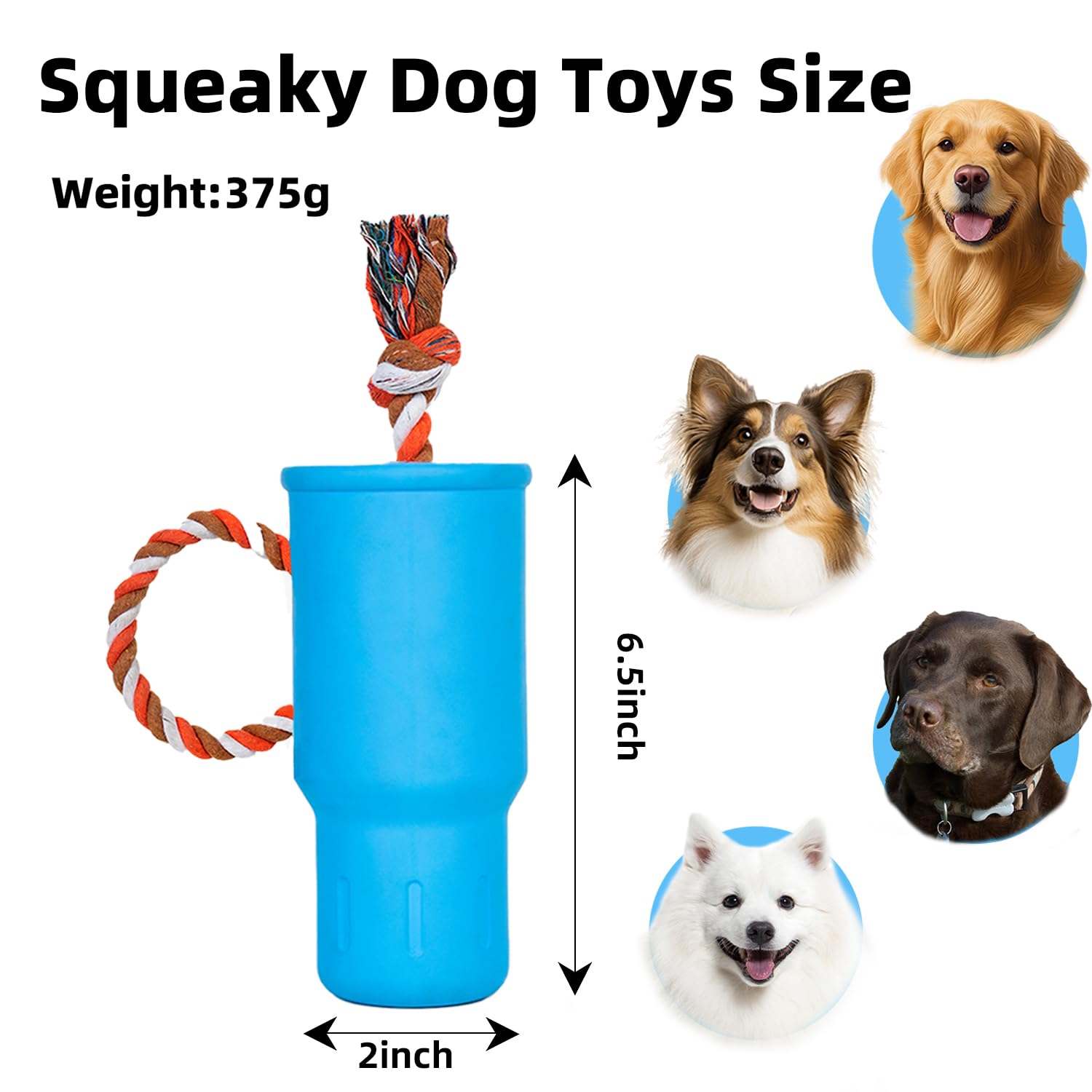 Dog Toys For Aggressive Chewers, Dog Squeaky Toys For Large Dogs, Durable Indestructible Tough Dog Chew Toys For Medium Dogs, In