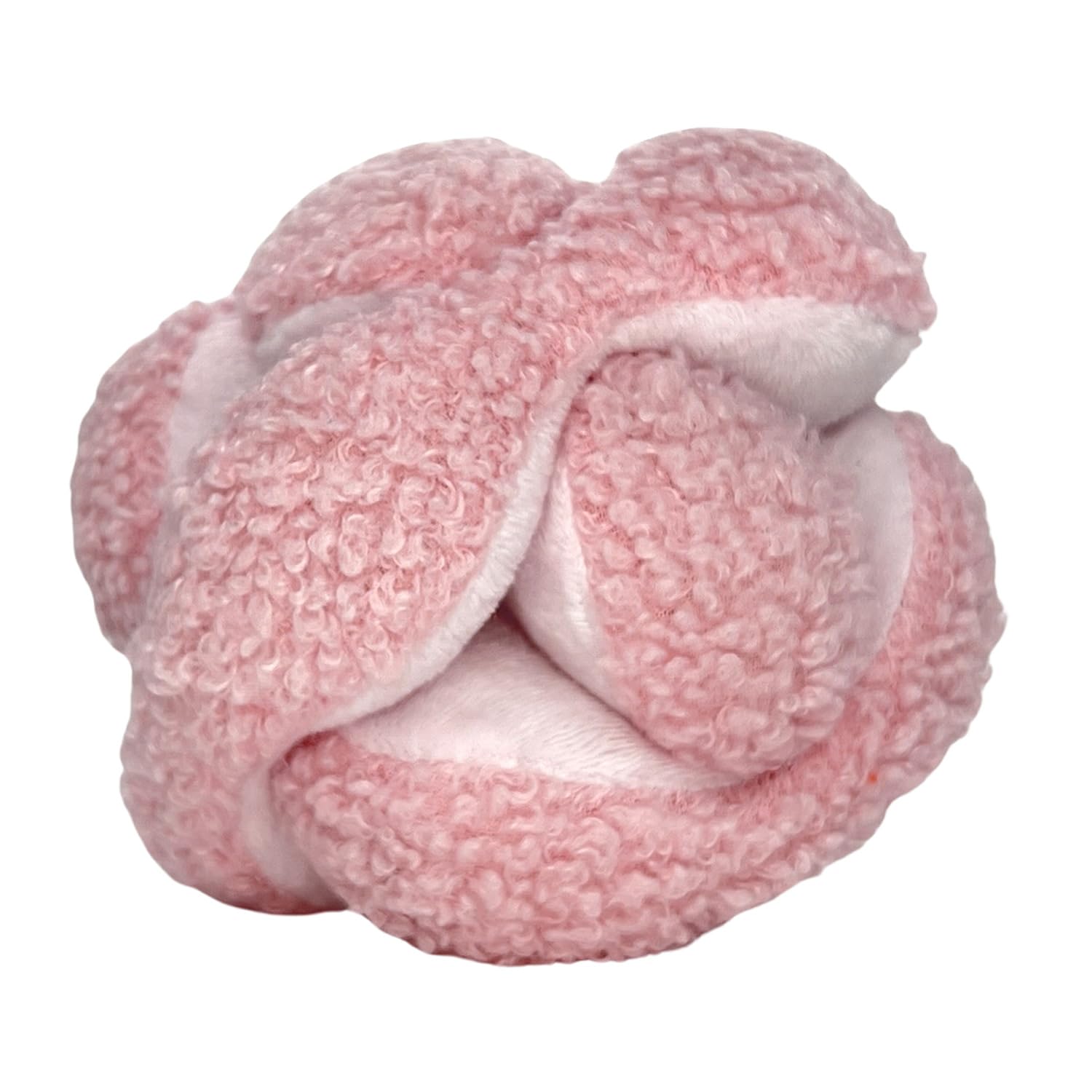 Glory To Dog Pink Snuffle Knot Interactive Dog Toy 4    Puzzle Ball with 8 Squeakers & Crinkle - Treat Hiding Enrichment Toy for