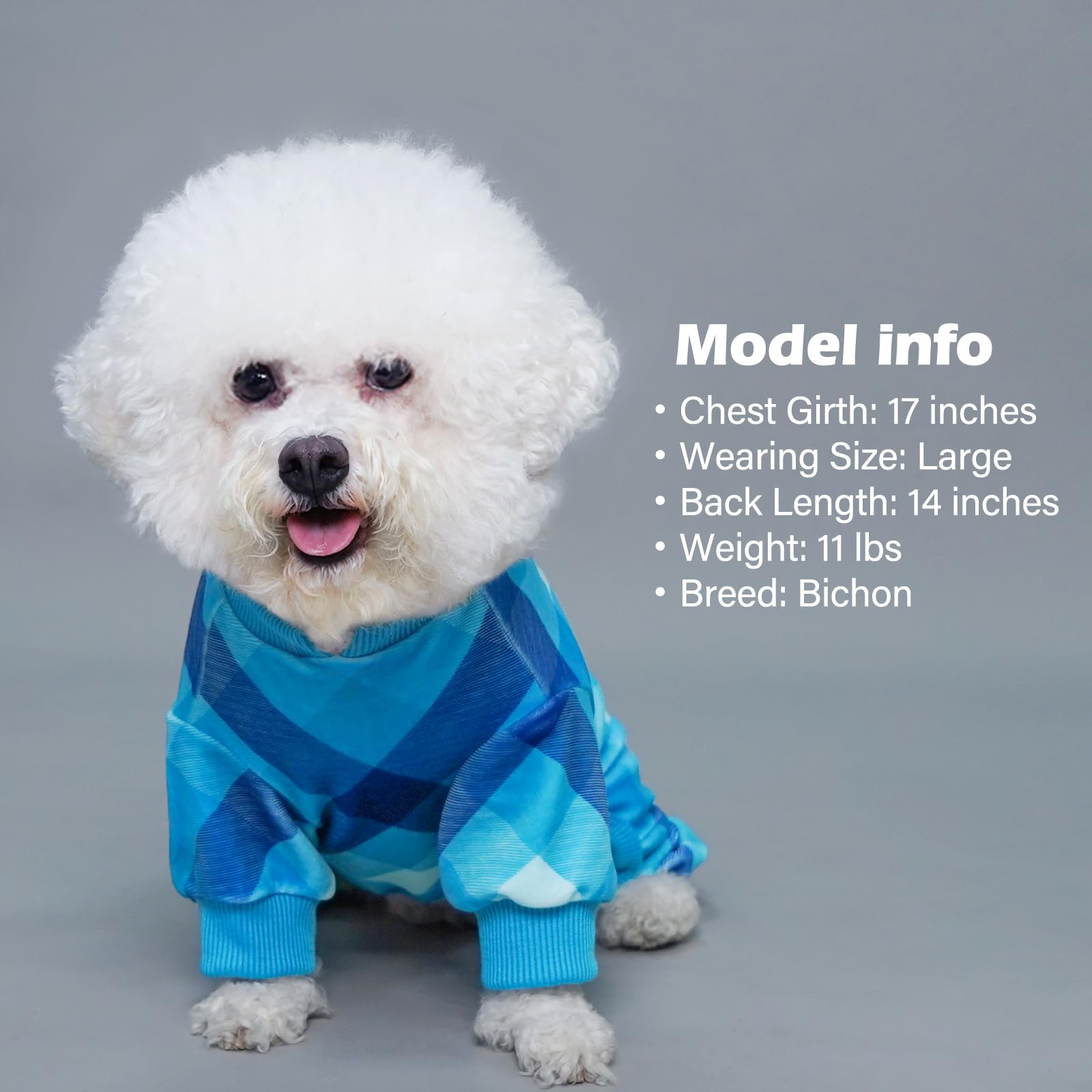 Kyeese Dog Pajamas Velvet Doggie Jammies Comfy Pet Clothes Lightweight Pjs Plaid Dog Pajamas For Small Dogs Boy Girl Soft Coat S