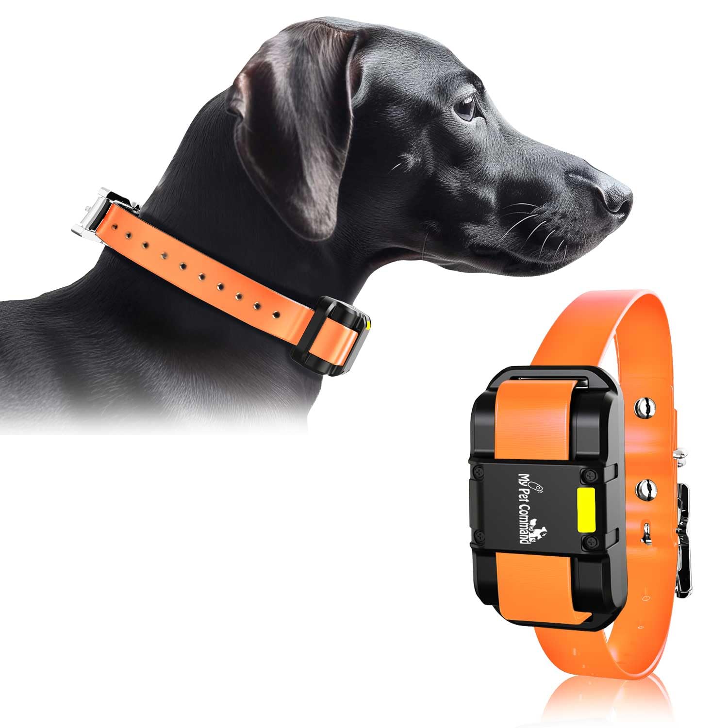 My Pet Command Long Range Dog Training Collar With Remote 1 Mile/5280 Ft Safe Shock, Vibrate, Tone Collar With Flashing Beacon L