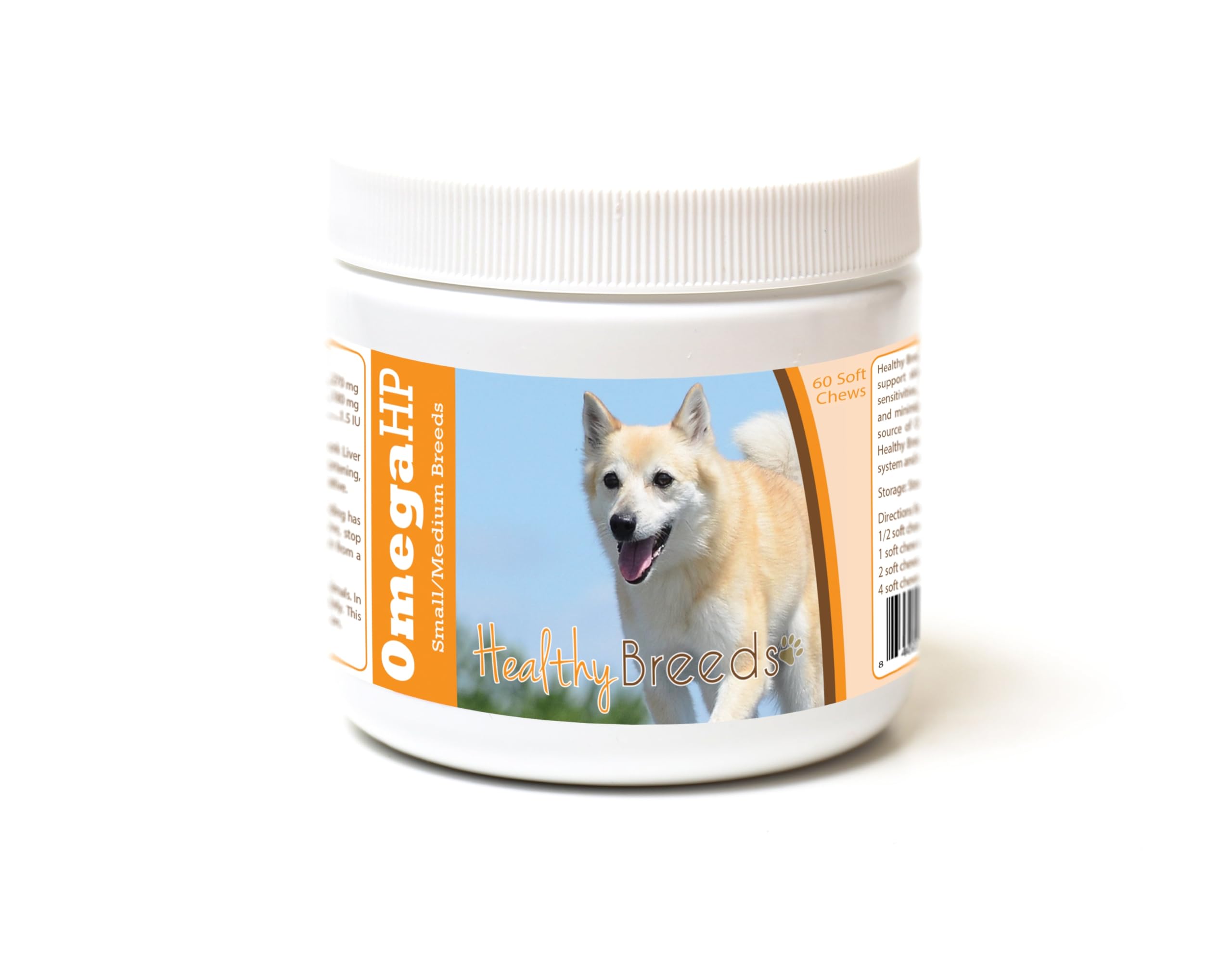 Healthy Breeds Norwegian Buhund Omega HP Fatty Acid Skin and Coat Support Soft Chews 60 Count