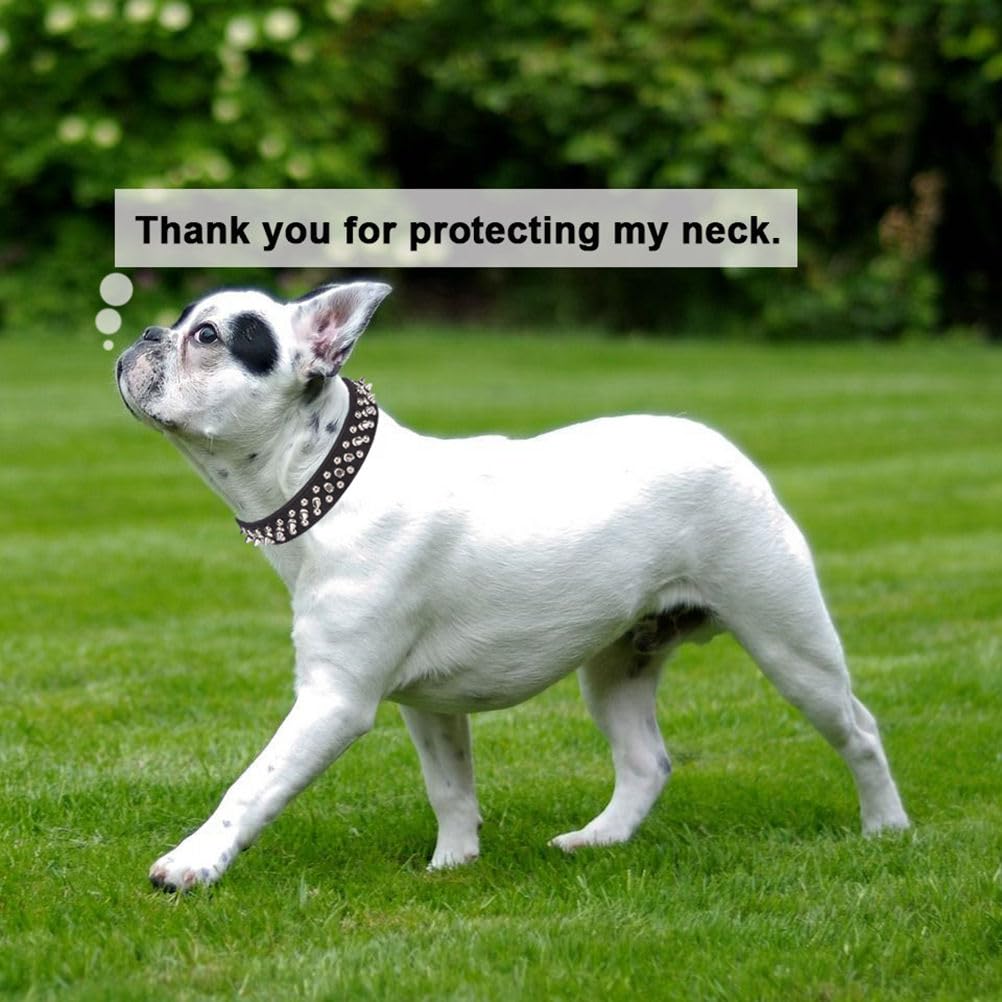 Spiked Dog Collar Soft Pu Leather Mushrooms Rivet Spike Studded Puppy Adjustable Cat Collars Red Xl