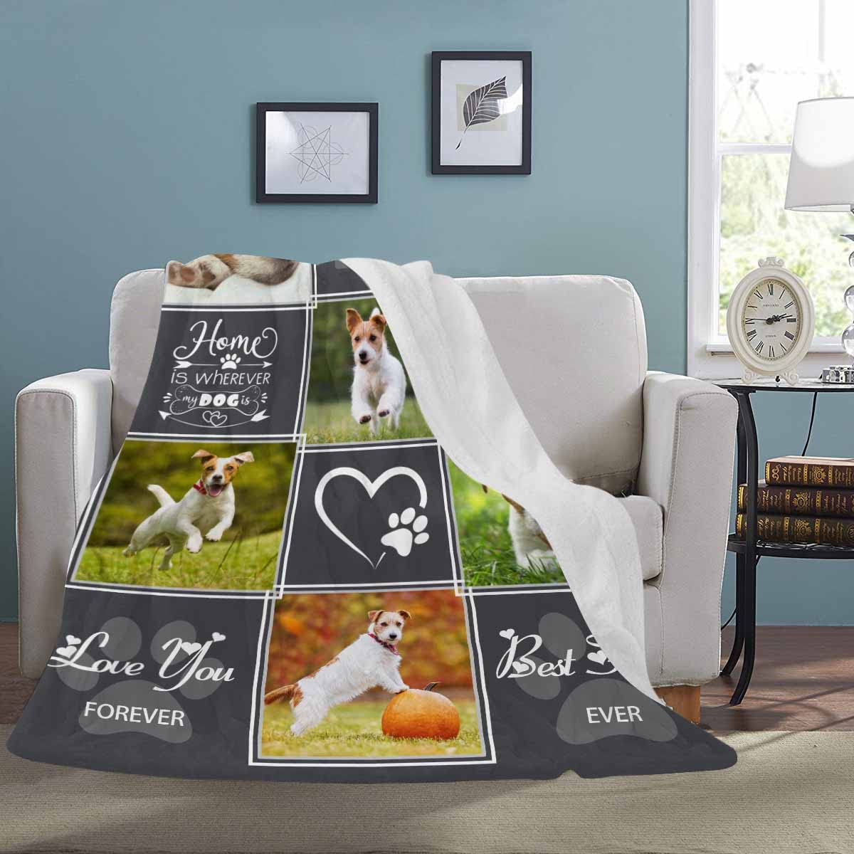 Artsadd Custom Memorial Blanket With Photos And Name-In Loving Memory Gifts Personalized For Loved Ones Lost-Remembrance Blanket