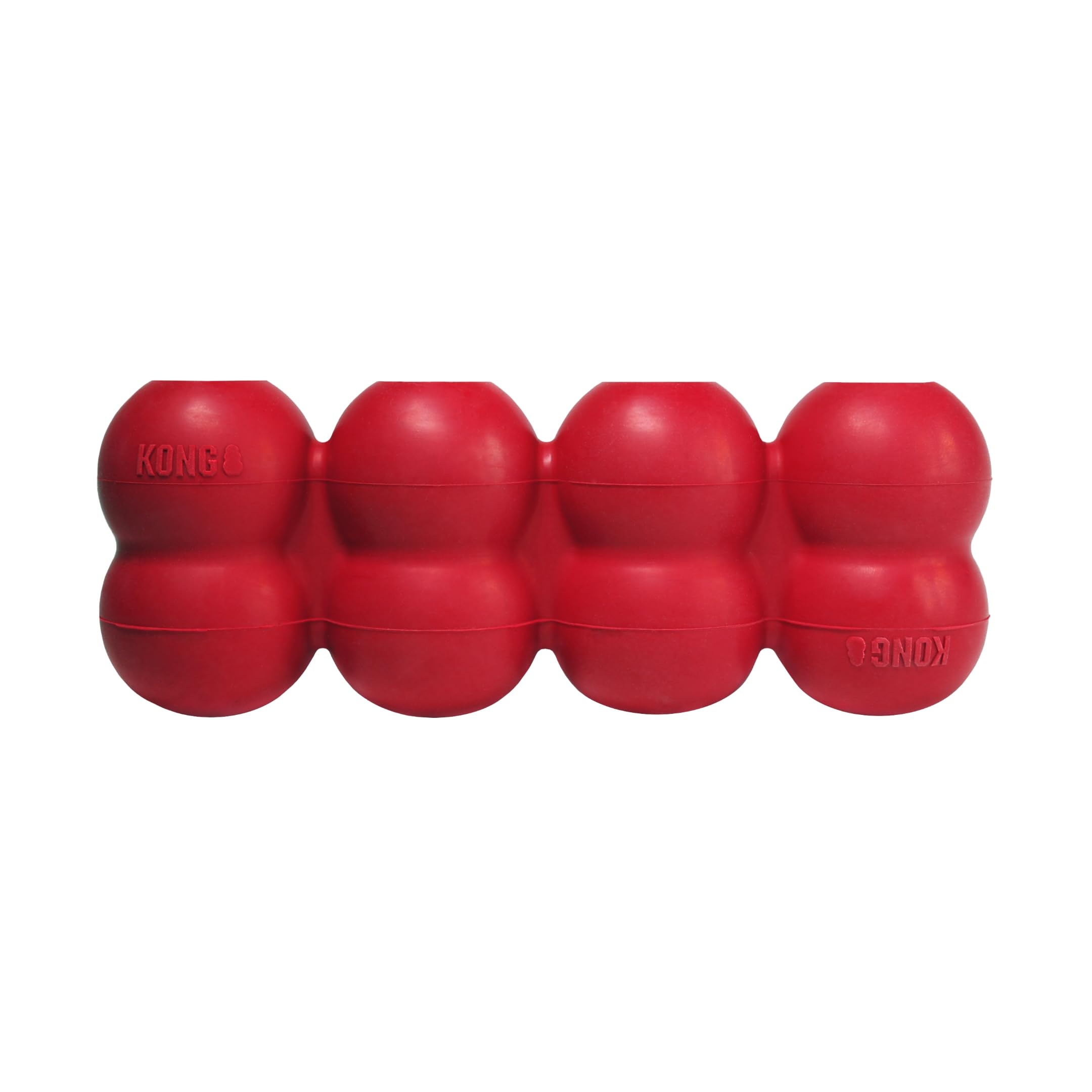Kong Goodie Ribbon - Stuffable Natural Rubber Dog Toy - With Four Fillable Goodie Grippers For Enrichment Play - Bone-Shaped Che