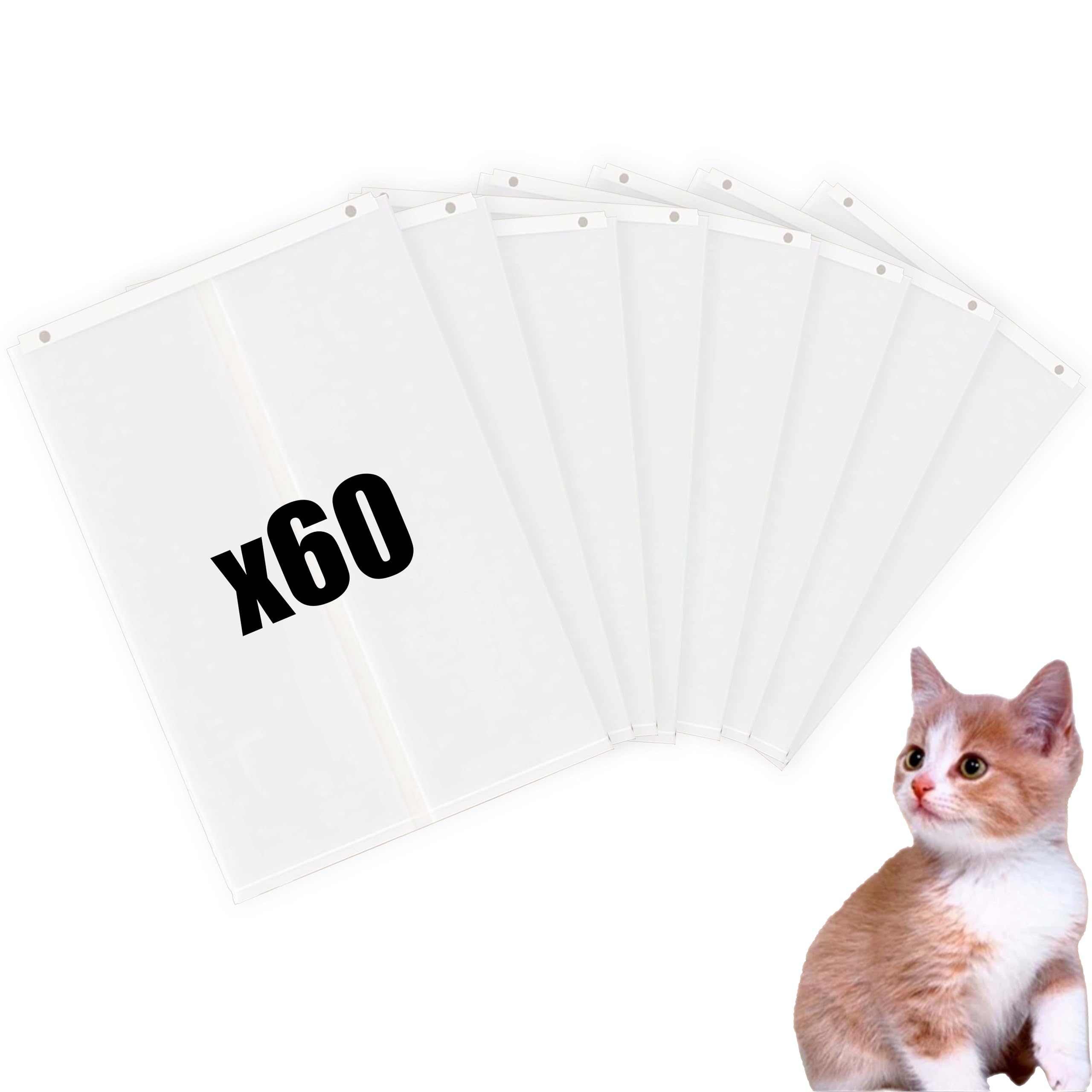 Cat Litter Box Liners For Petsnowy Snow+ Cat Litter Box, 60 Pcs Self-Sealing Waste Drawer Bags For Automatic Cat Litter Box (60 