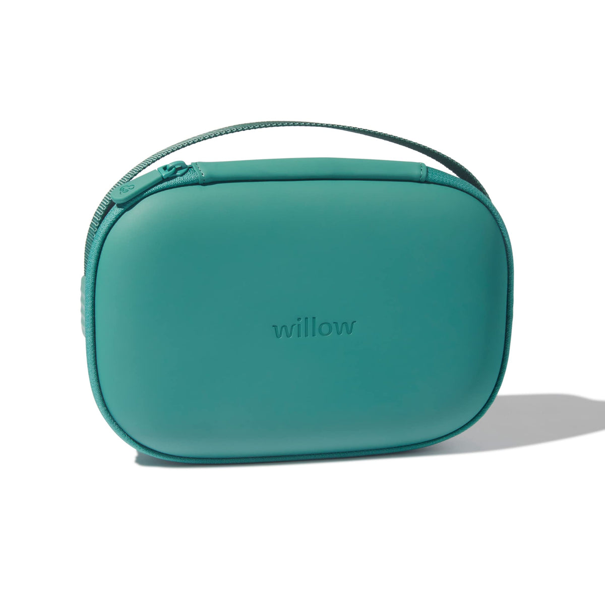 Willowa Pump Carrying Case For Hands-Free Wearable Breast Pumps  Hard Shell Case With With Removable Tray  Teal