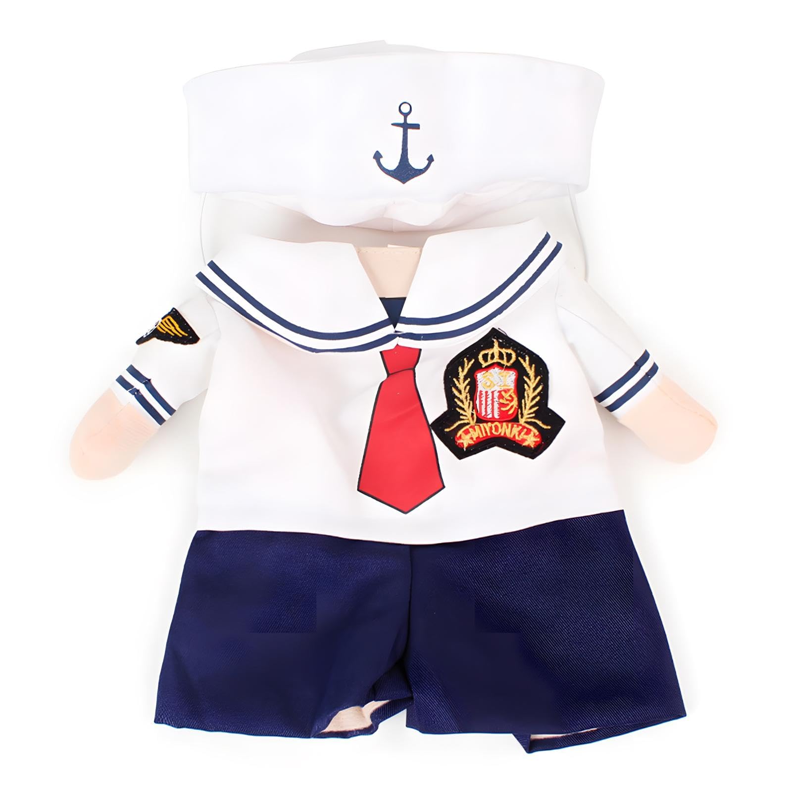 Nacoco Dog Sailor Costumes Navy Suit With Hat Halloween Christmas Pet Costumes For Puppy And Cat(L)