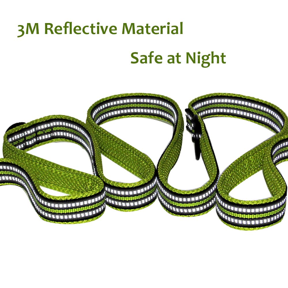 Creation Core Multi-fuctional Reflective Dog Leash with Snap Hook Adjustable Hands Free Walking Training Running Leash, Pink S