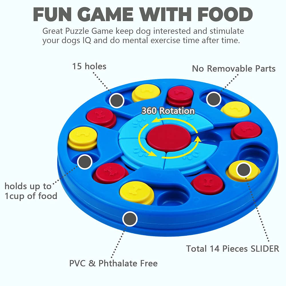 Yoboeew Dog Puzzle Toys Interactive Toy For Puppy Iq Stimulation &Treat Training Games Treat Dispenser For Smart Dogs, Puppy &Ca