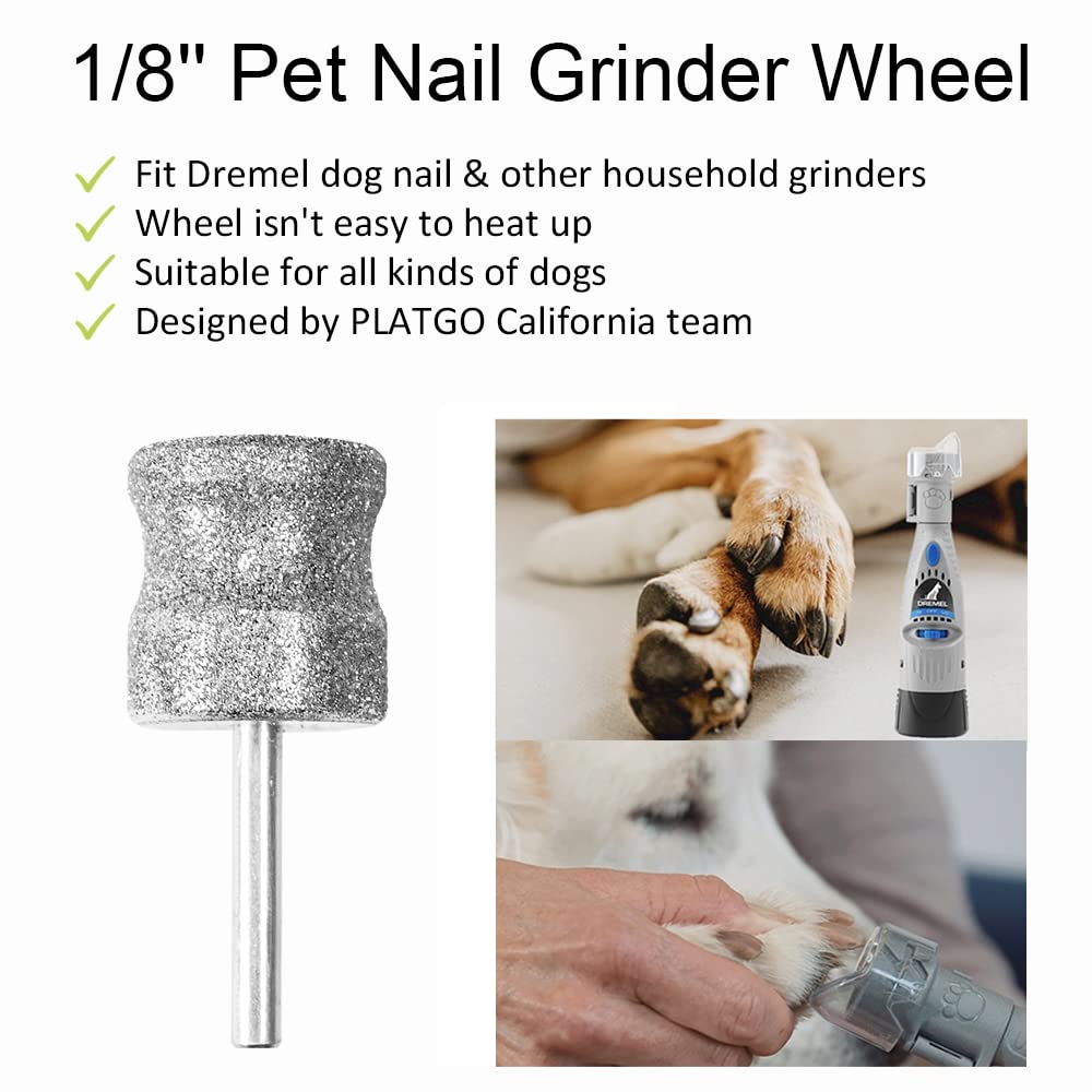 Jumbo Diamond Dremel Dog Nail Grinder Attachment, Diamond Dremel Bits Sanding Drums, Faster Dremel Diamond Bit for Dog Nails, 1/