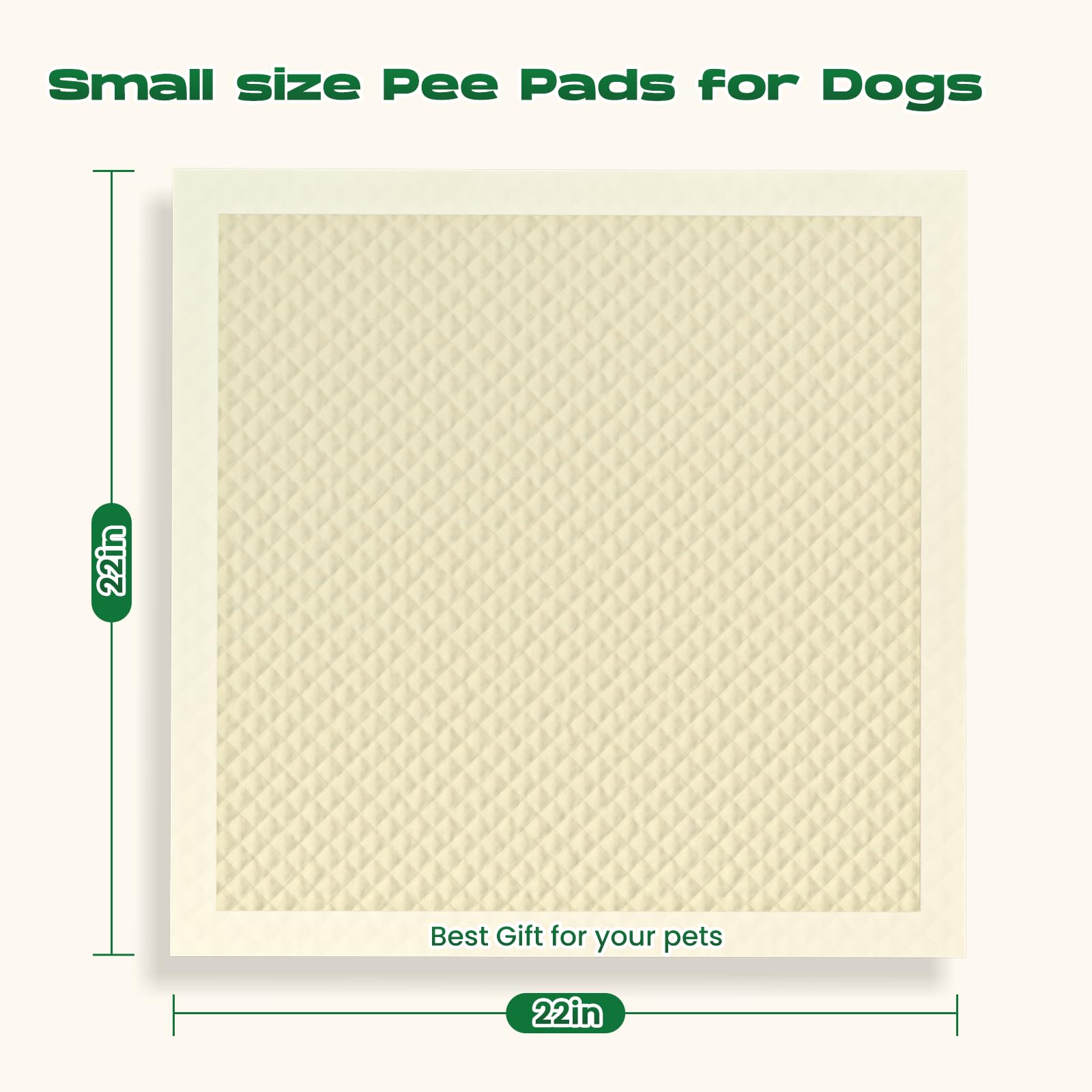DOGGO DOUG Puppy Pads 22x22in Bamboo Training Pads, 7 Count, Super Absorbent, Leakproof, Quick Drying for Dogs, Puppies, Cats, Rabbits