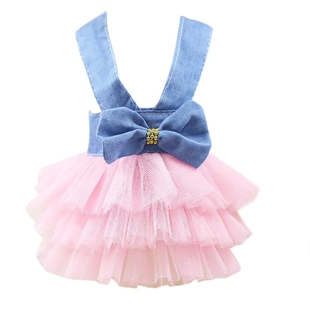 Clopon Small Dog Tutu For Puppy Cute Teacup Doggie Princess Dress Birthday Party Winter Costumes S