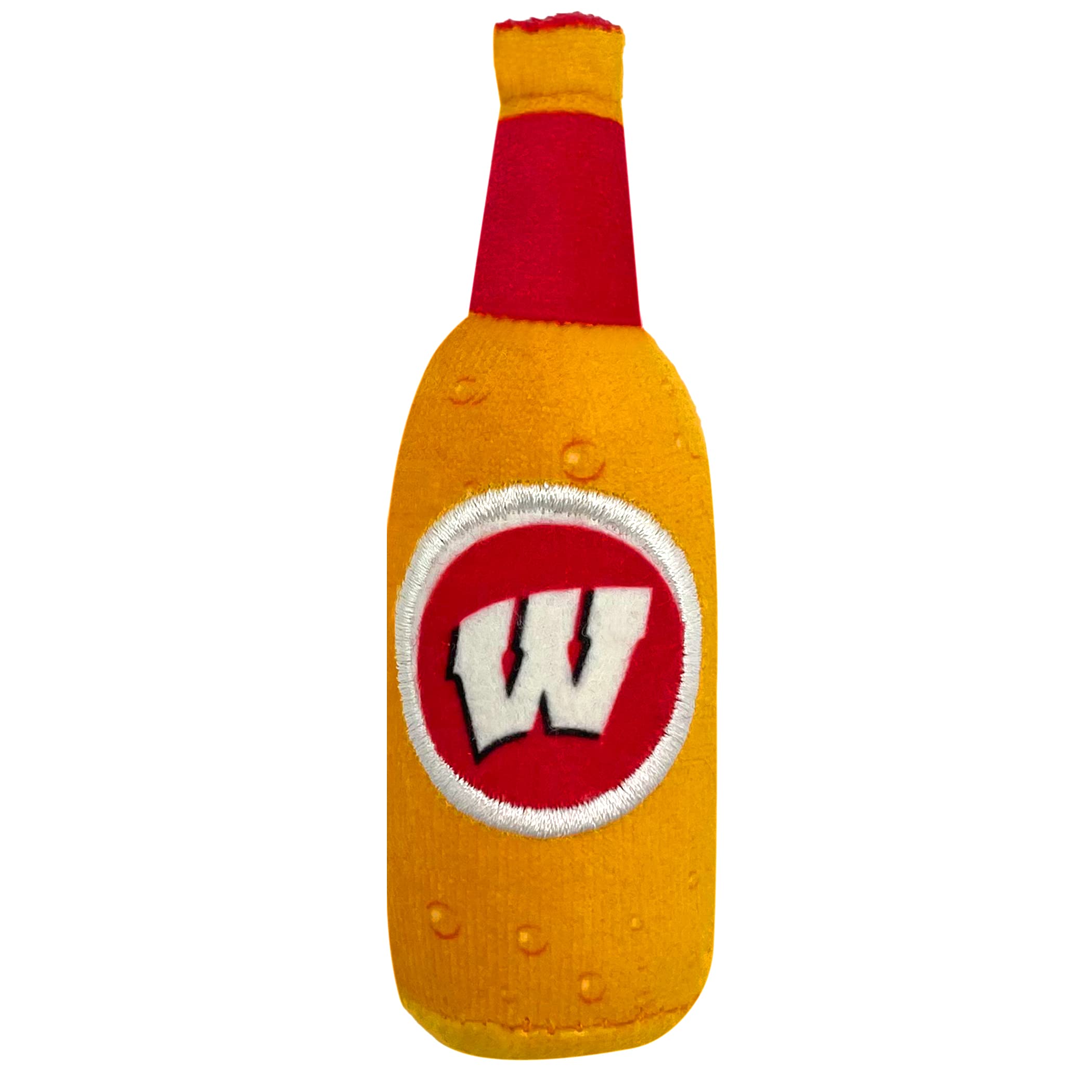 Best Plush Cat Toy - Ncaa Wisconsin Badgers Complete Set Of 3 Piece Cat Toys Filled With Fresh Catnip. Includes: 1 Helmet Cat Toy, 1 Football Cat Toy With Feathers & 1 Beer Bottle. Beautiful Team Logo
