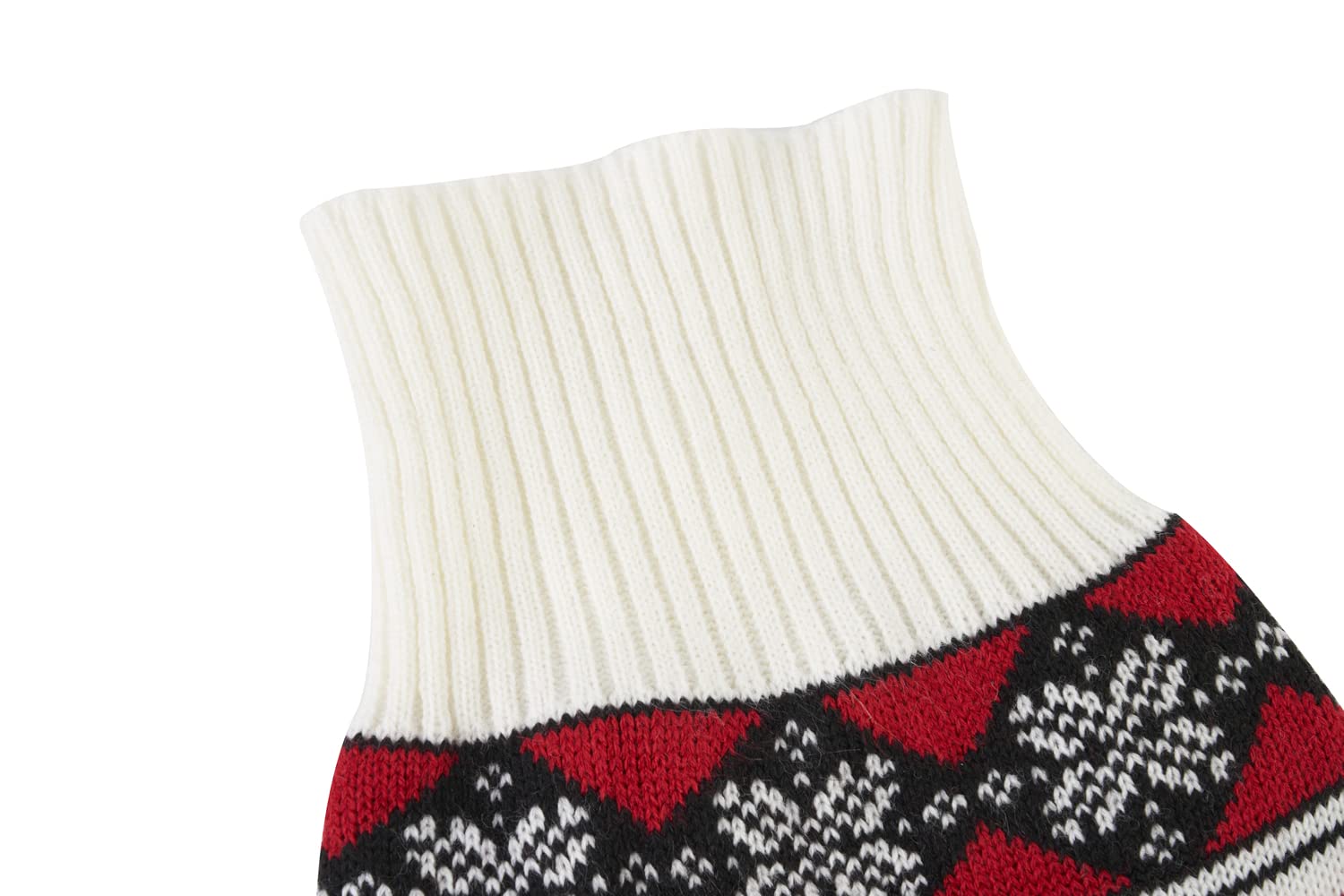 White Red Ugly Vintage Knit Reindeer Holiday Festive Christmas Dog Sweater For Small Dogs, Small (S) Back Length 12'