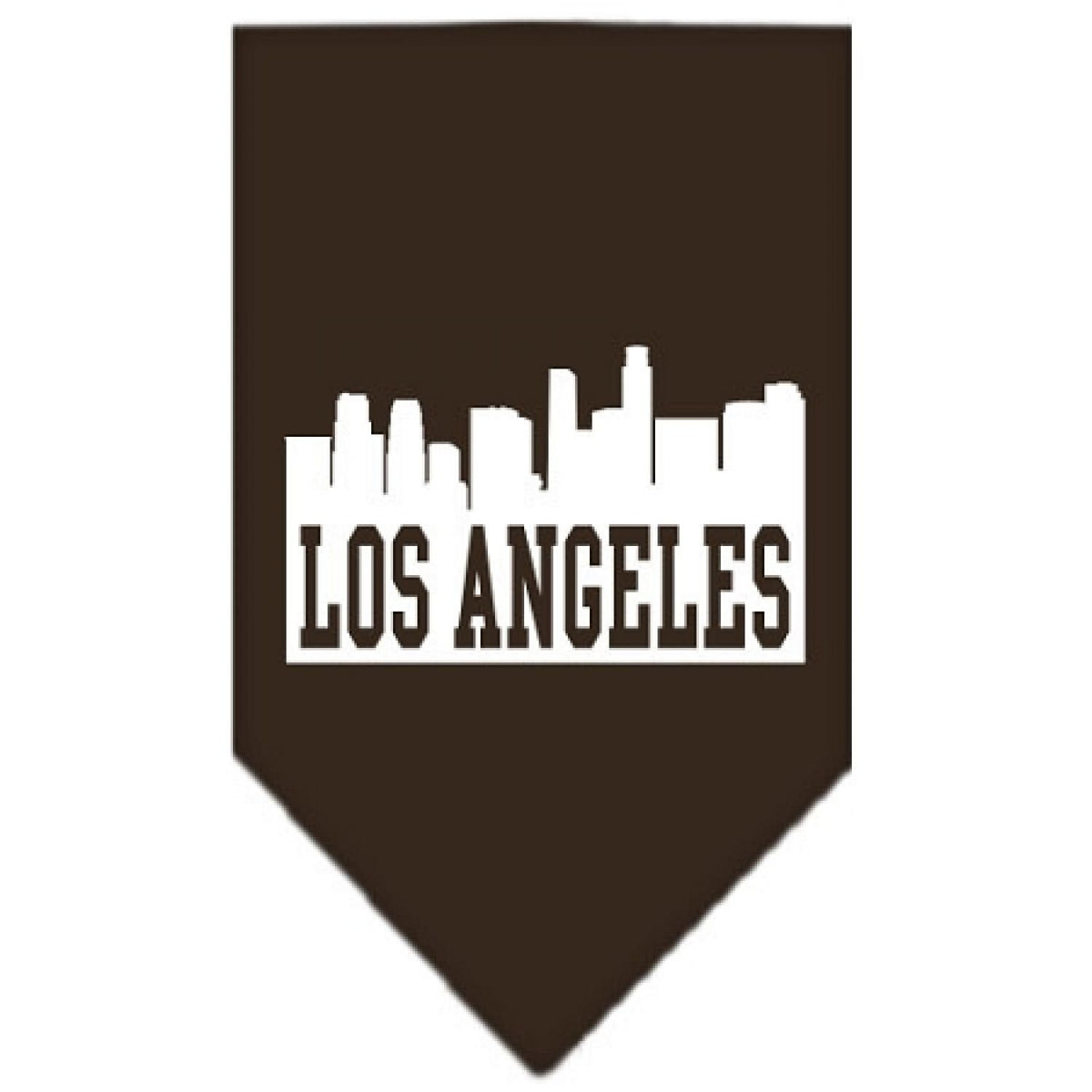 Mirage Pet Products Los Angeles Skyline Screen Print Bandana, Small, Cocoa